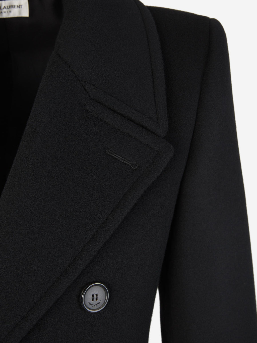 Wrap Wool Coat Saint laurent – Гарантія оригінальності – детальний вид