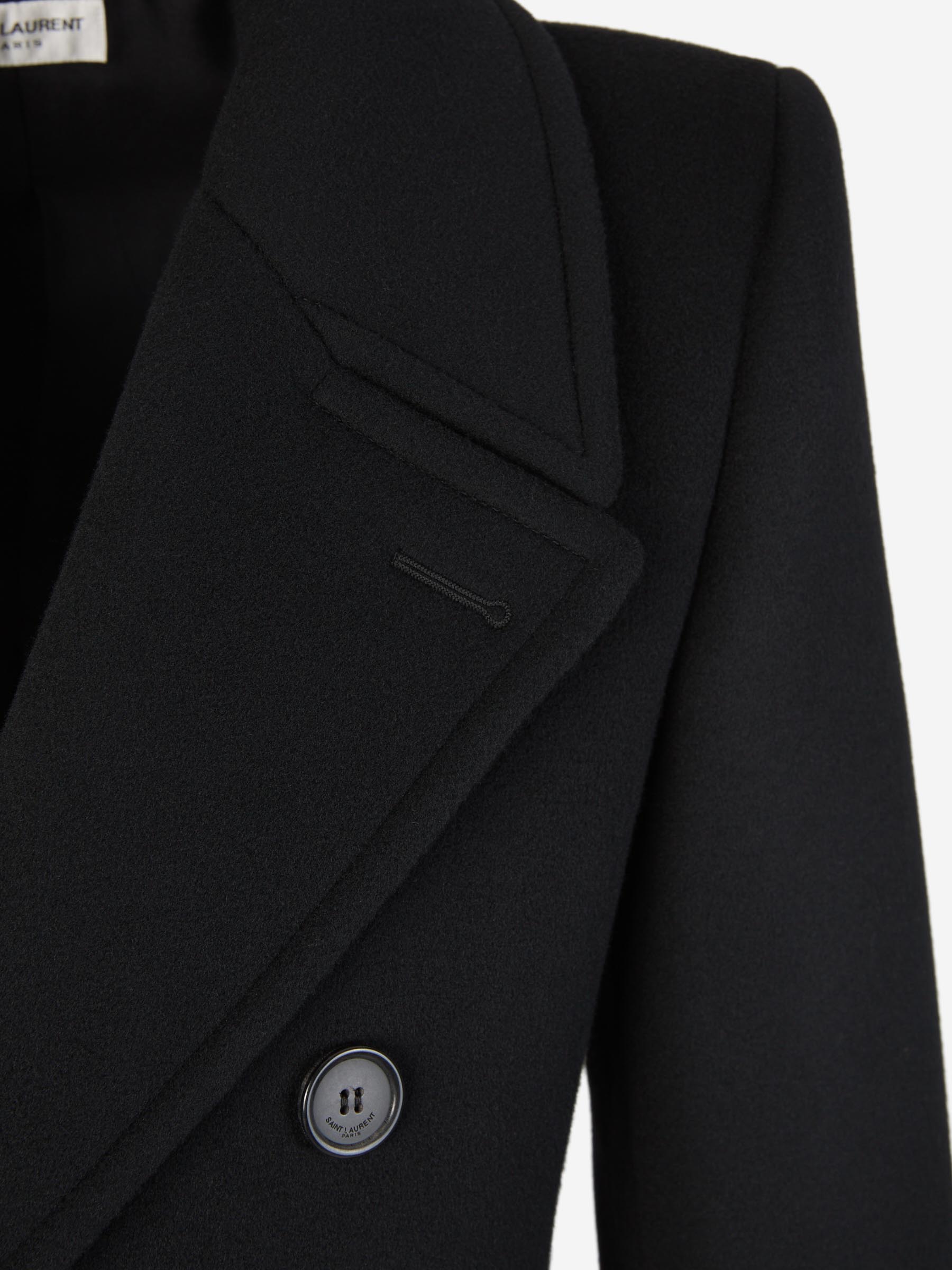 Wrap Wool Coat Saint laurent – Гарантія оригінальності – детальний вид