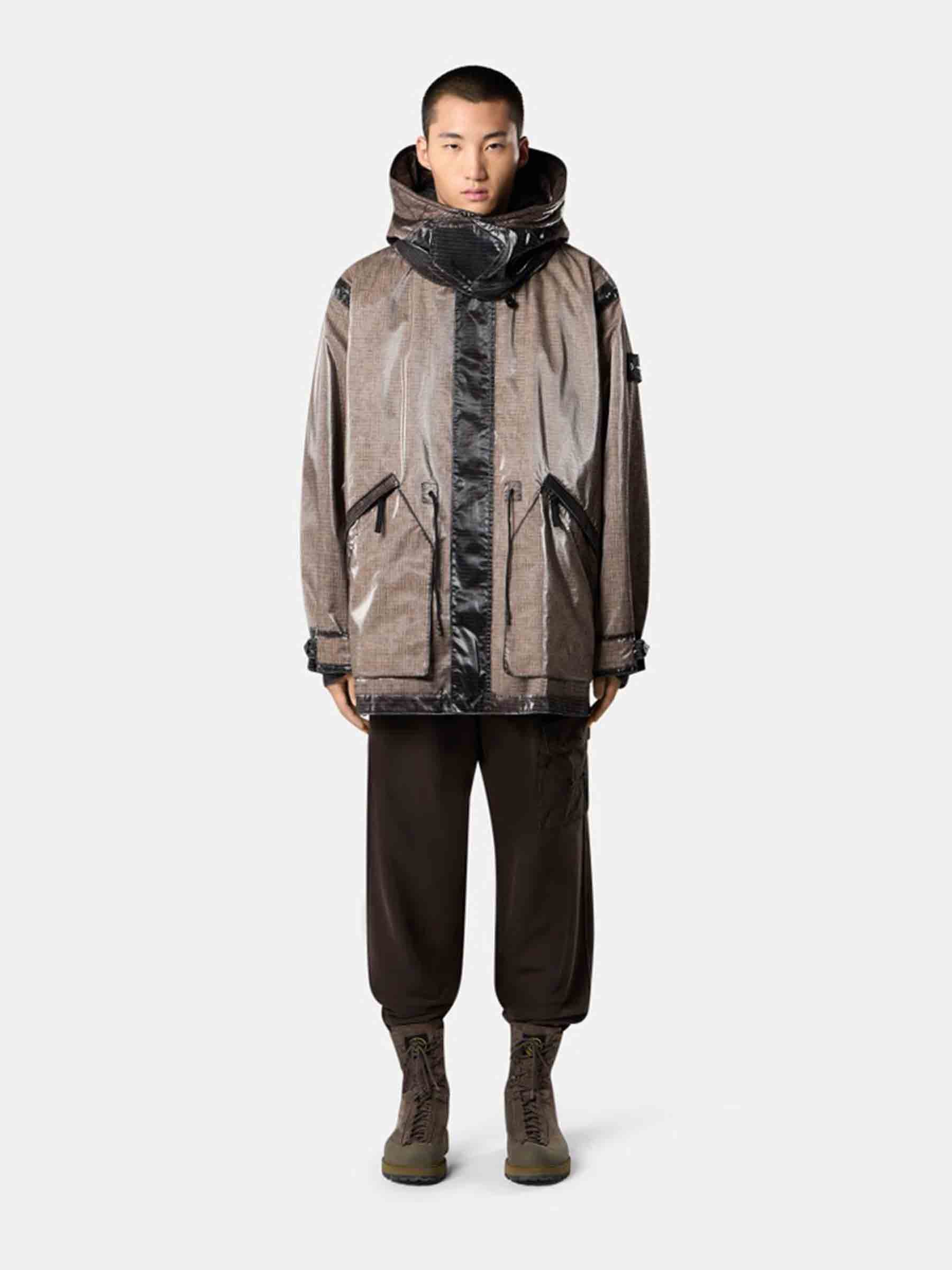 Оригінальна Prismatic Hooded Parka Stone island – вид ззаду