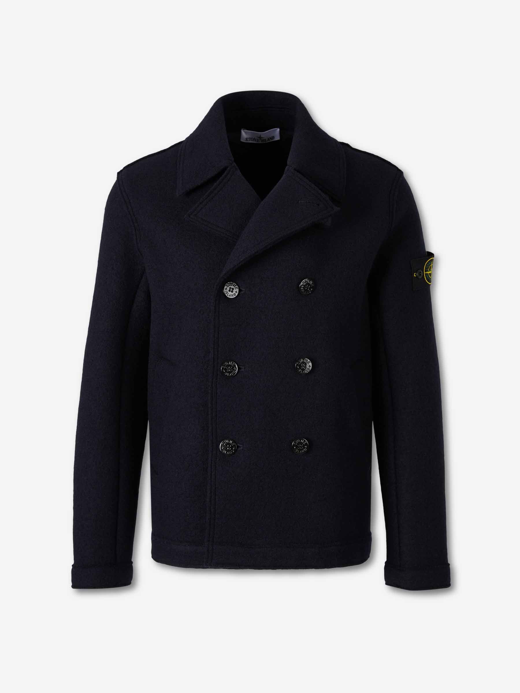 Short Wool Coat Stone island оригінал – Купити в Україні – боковий вид