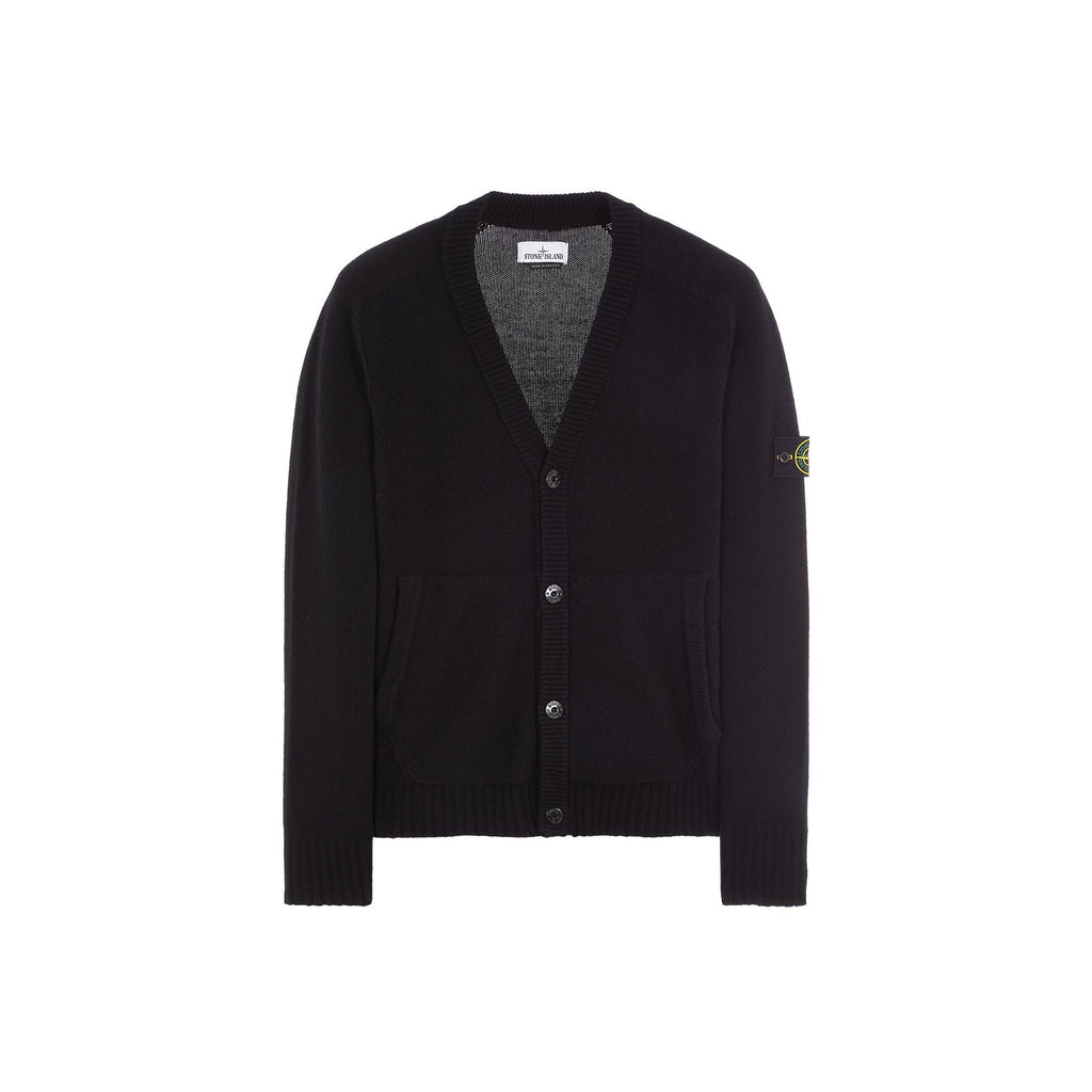 Mens Wool Cardigan Black Stone island – Гарантія оригінальності – боковий вид