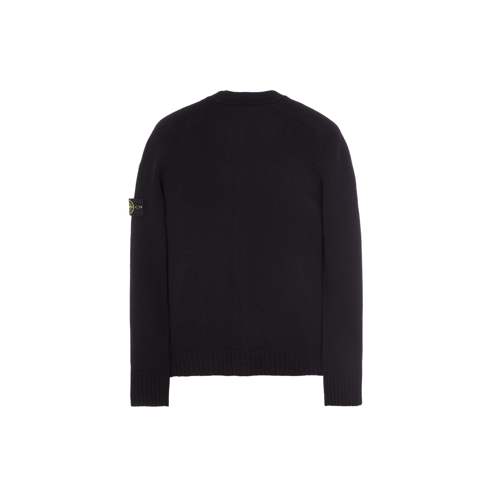 Mens Wool Cardigan Black Stone island – Гарантія оригінальності – вид ззаду