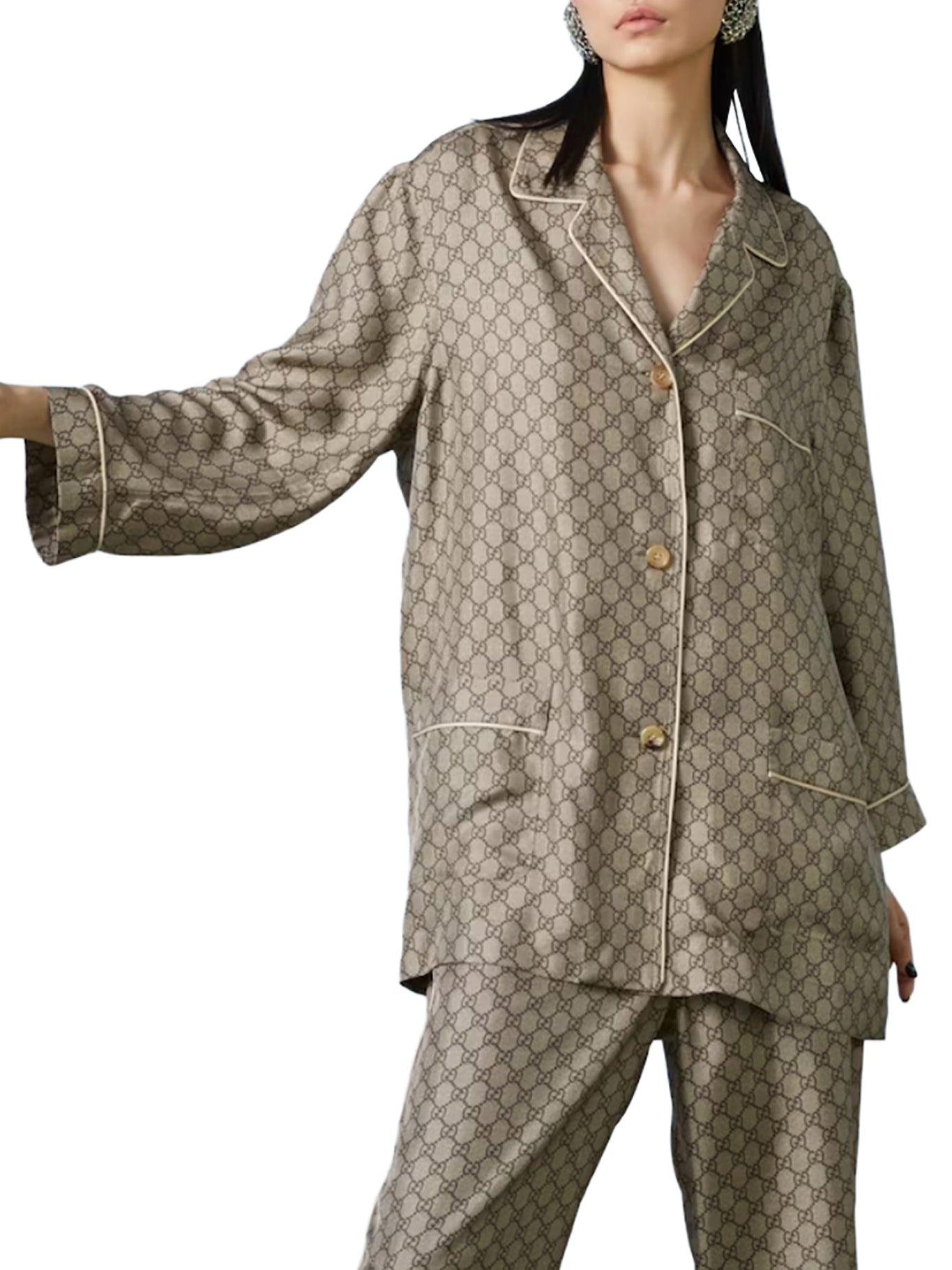 Gg Supreme Silk Shirt Gucci оригінал – Купити в Україні – вид ззаду