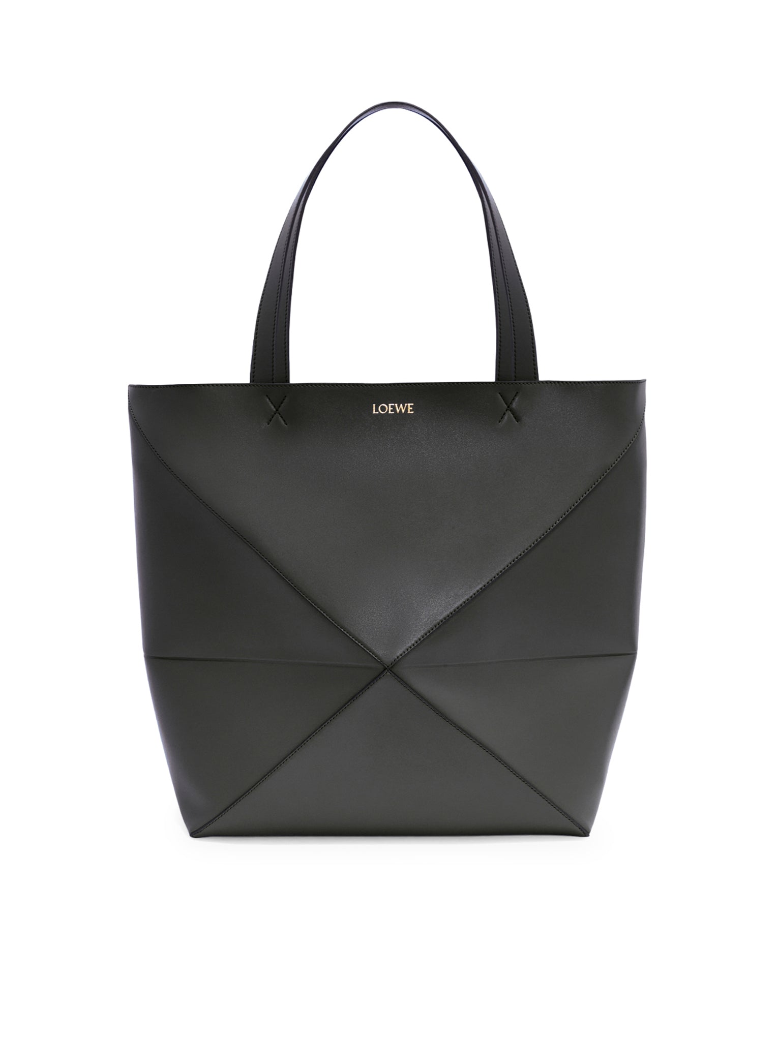 Puzzle Fold Tote XL Bag In Polished Calfskin Loewe оригінал – Купити в Україні – боковий вид