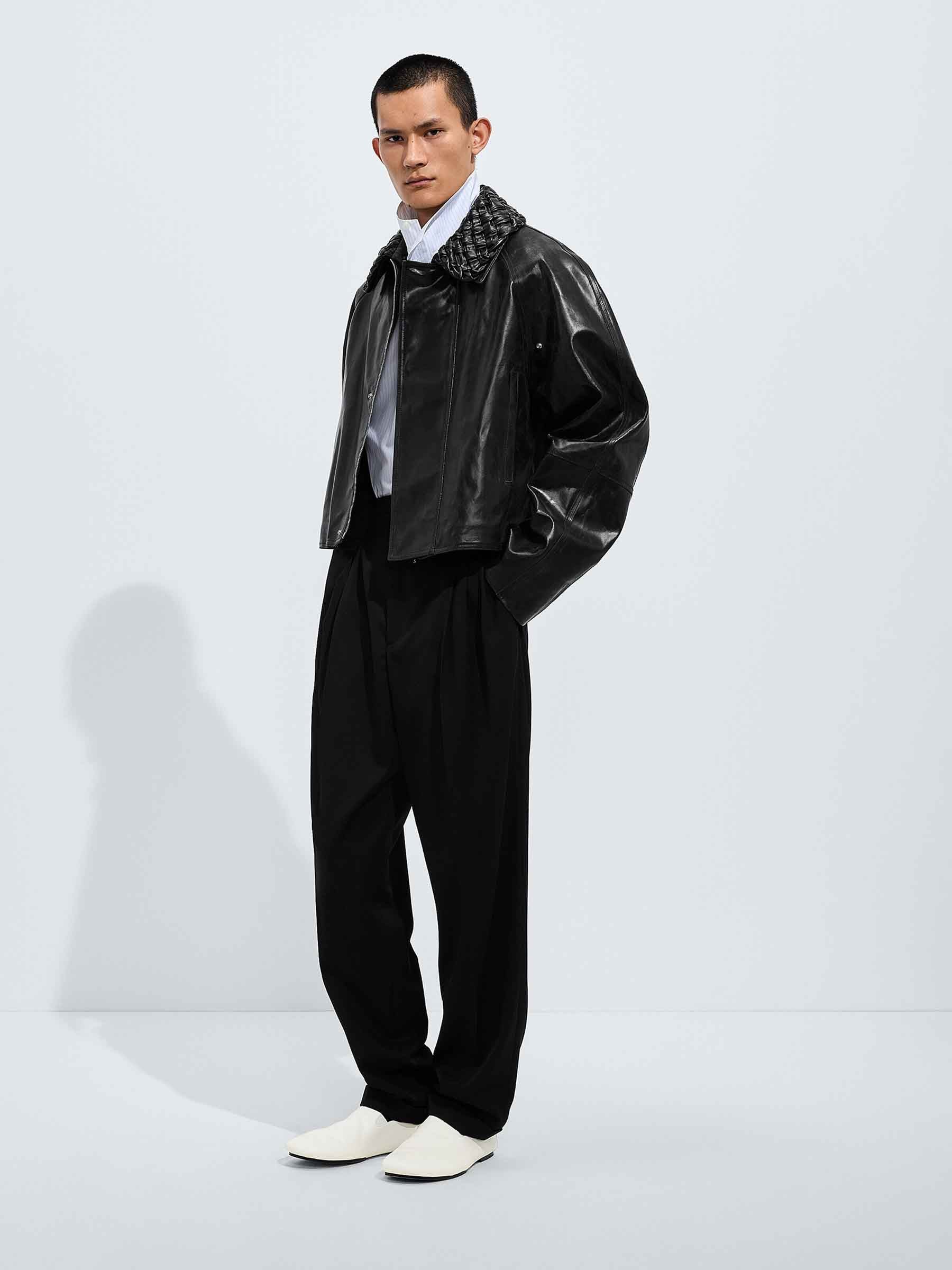 Leather Jacket Bottega veneta оригінал – Купити в Україні – вид ззаду