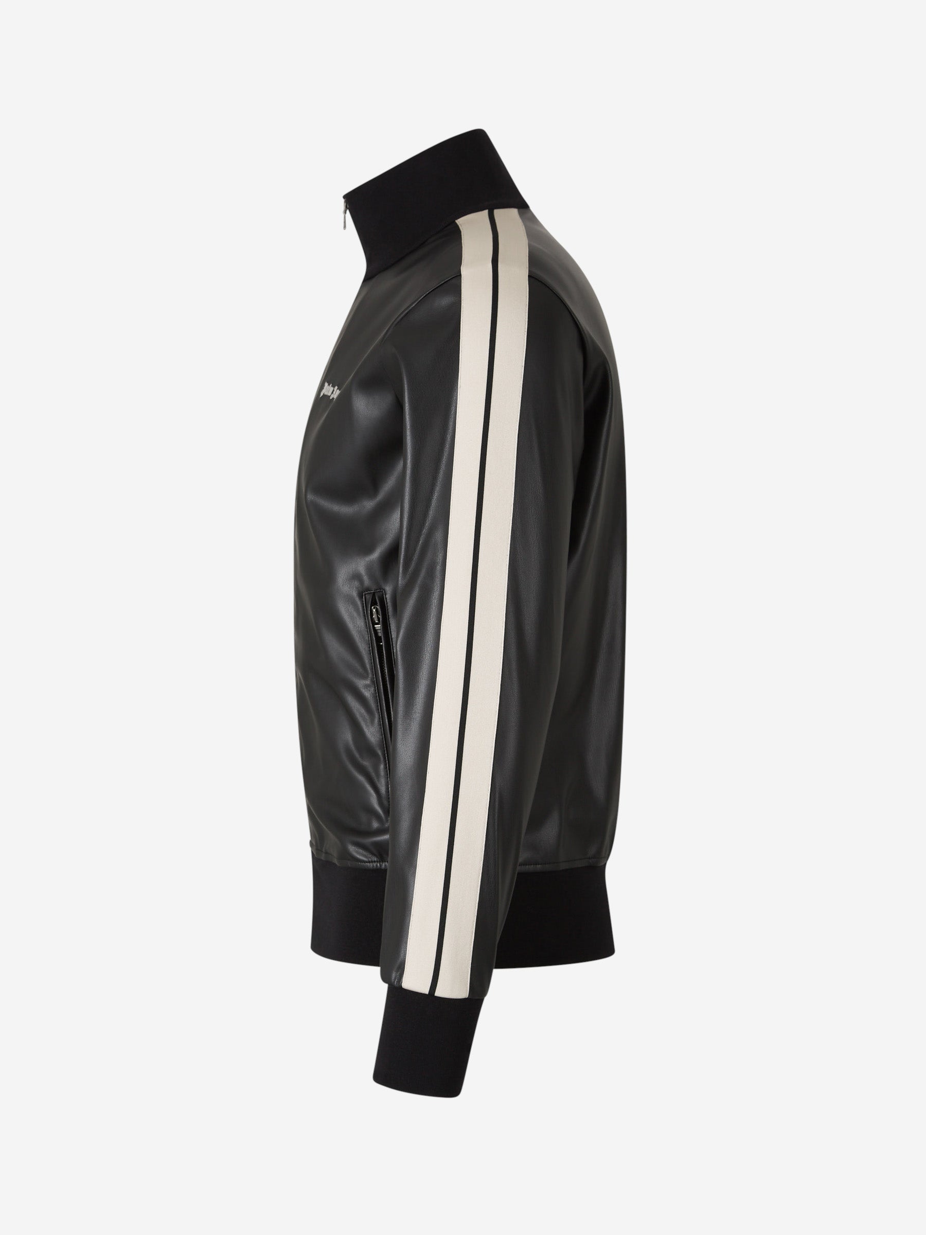 Оригінальна Logo Stripe Leather Jacket Palm angels – вид ззаду