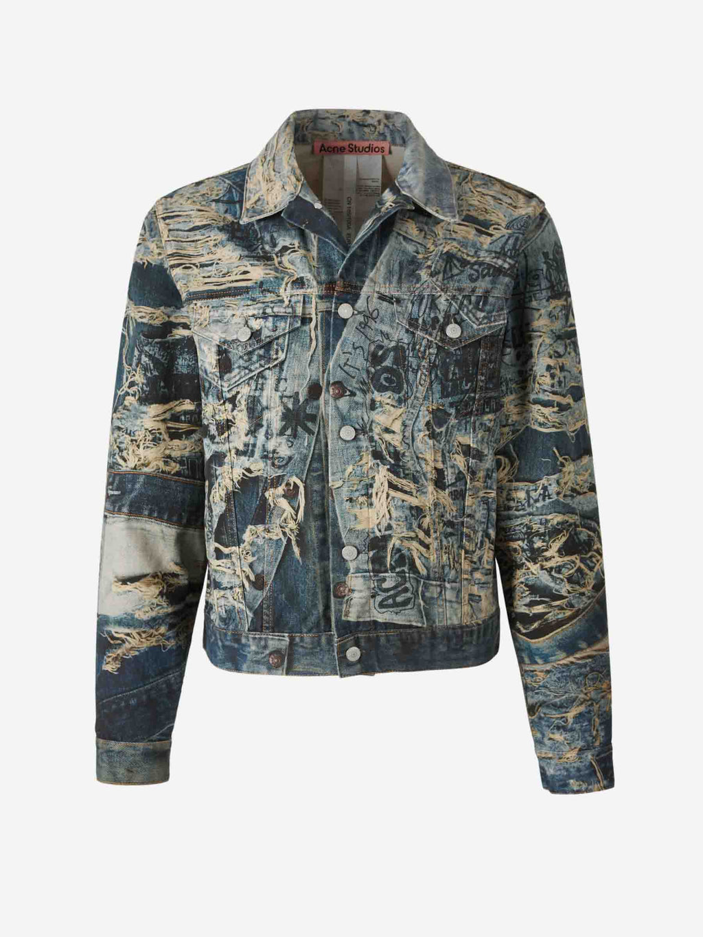 Оригінальна Printed Denim Jacket Acne studios – боковий вид