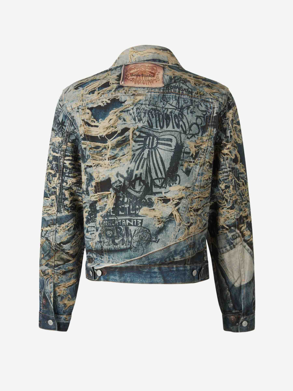 Оригінальна Printed Denim Jacket Acne studios – вид ззаду
