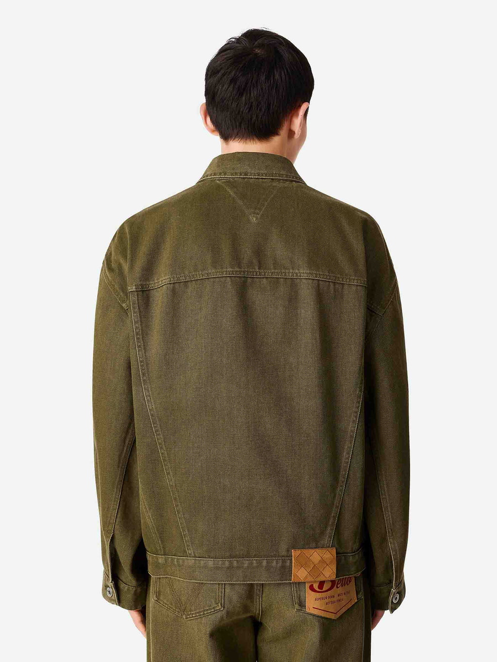Оригінальна Cotton Denim Jacket Bottega veneta – вид ззаду