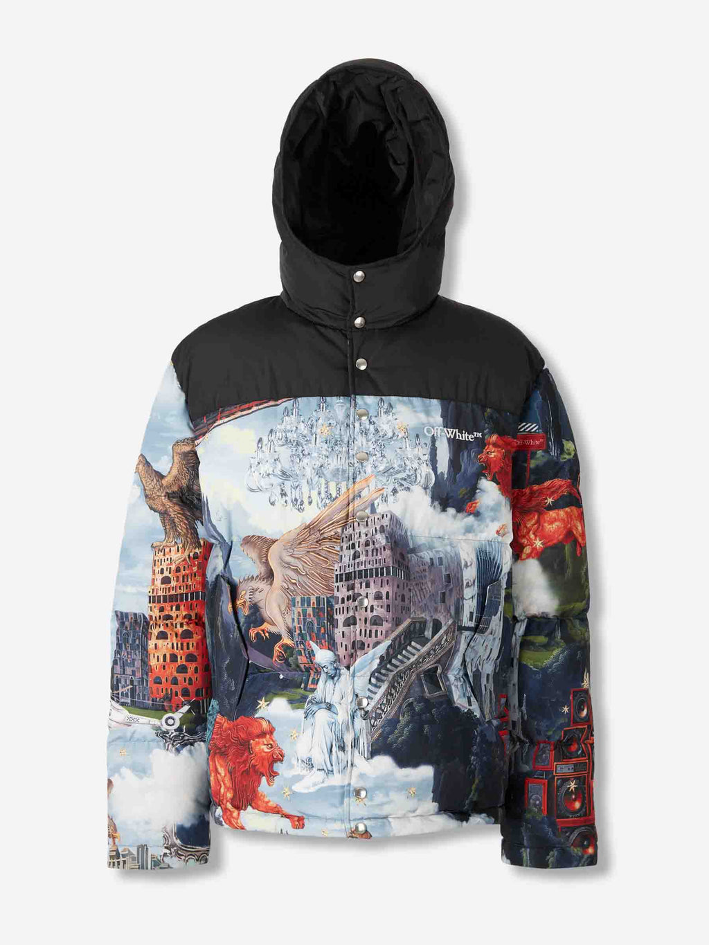 Short Printed Puffer Off-white оригінал – Купити в Україні – боковий вид