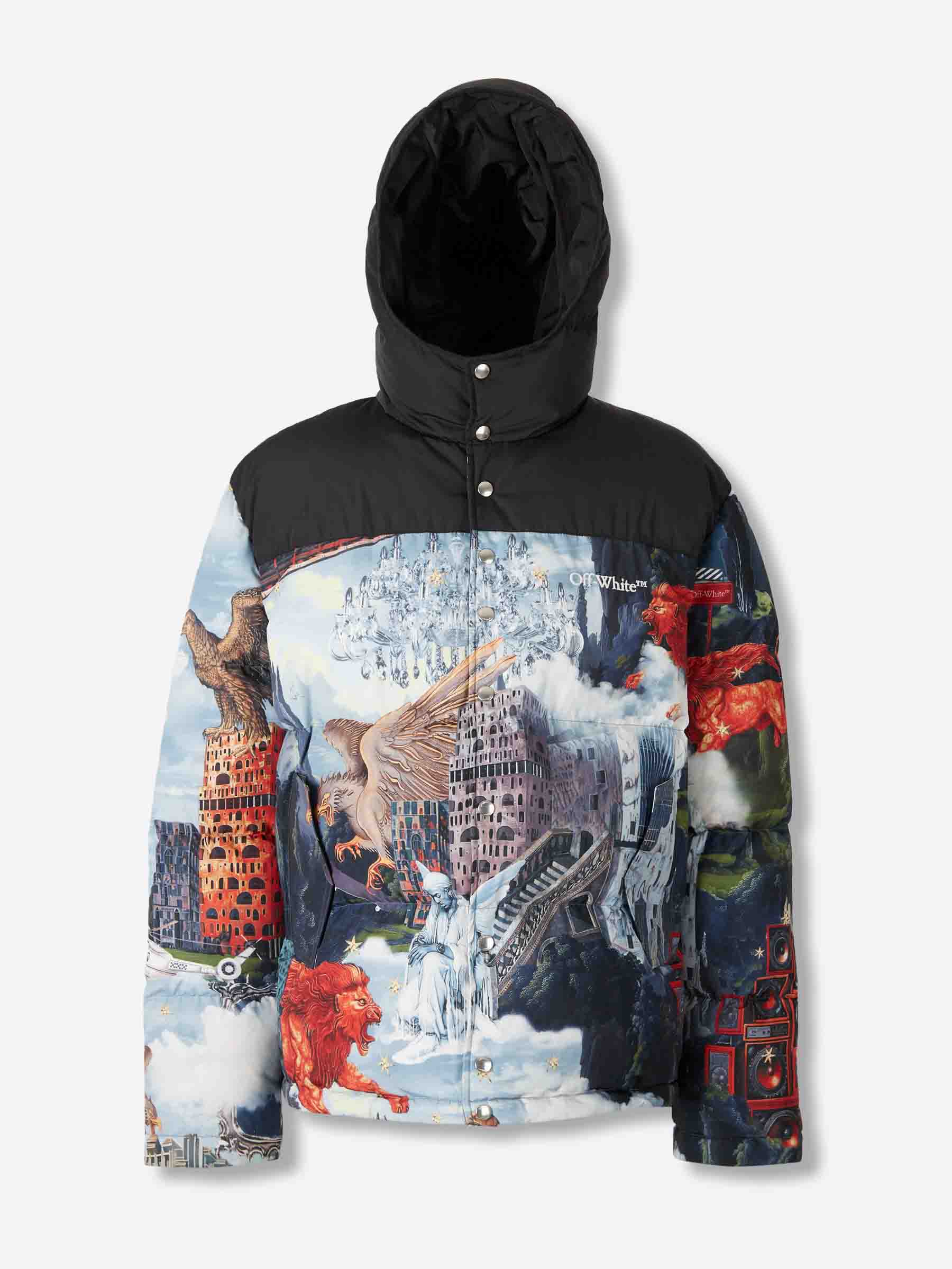 Short Printed Puffer Off-white оригінал – Купити в Україні – боковий вид