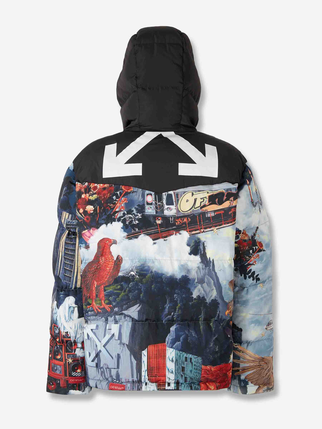 Short Printed Puffer Off-white оригінал – Купити в Україні – вид ззаду