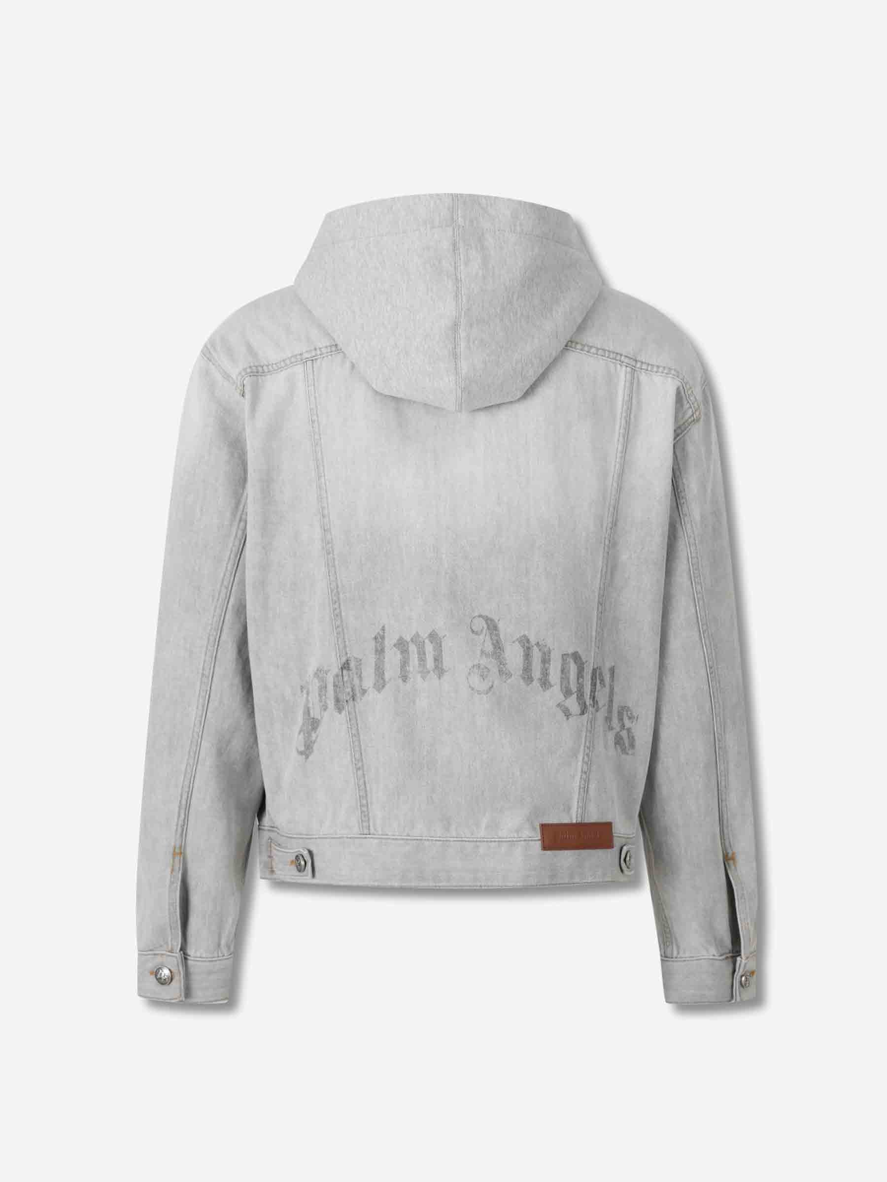 Chaqueta Denim Capucha Palm angels оригінал – Купити в Україні – вид ззаду