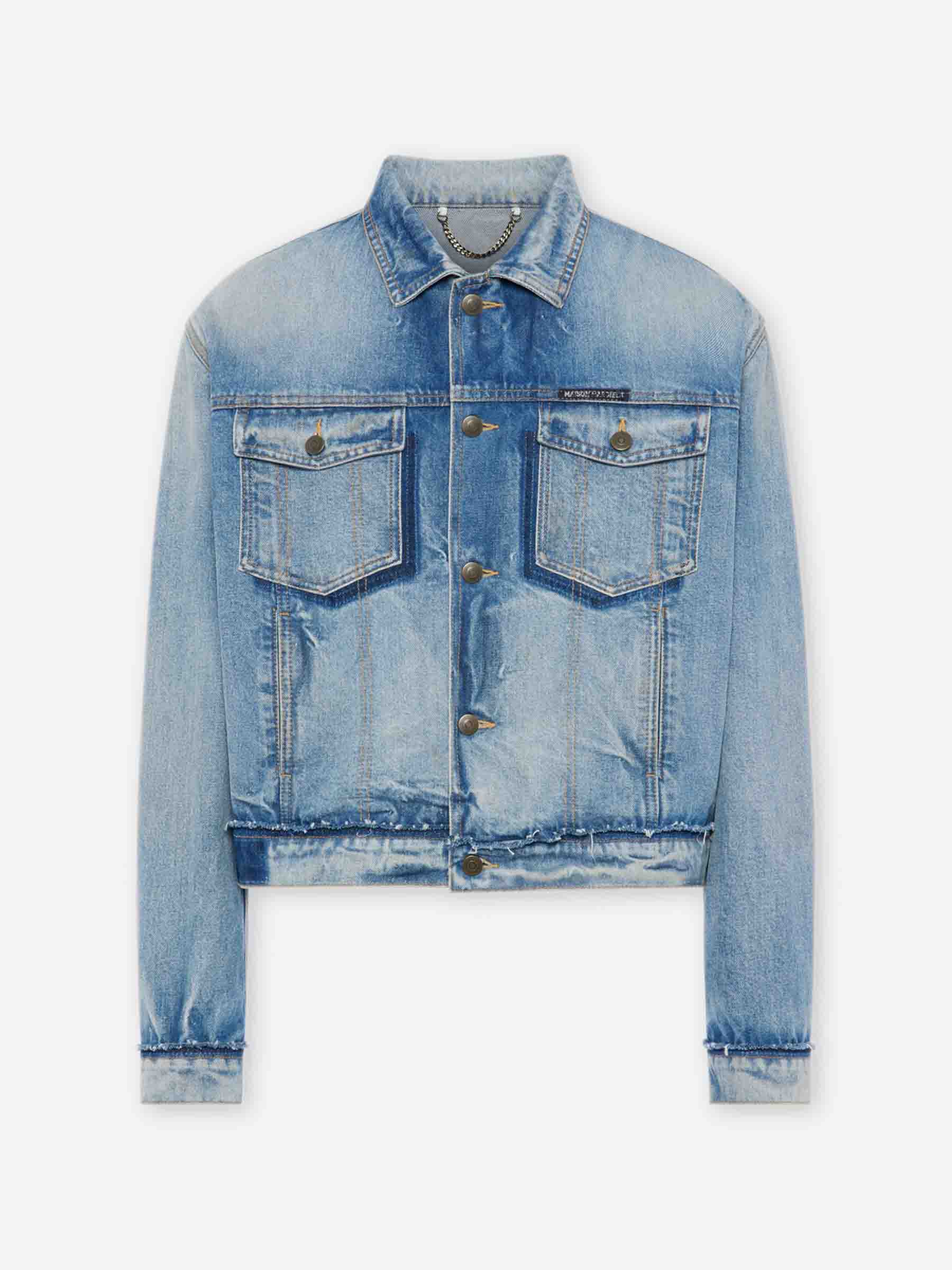 Оригінальна Cotton Denim Jacket Maison margiela – боковий вид