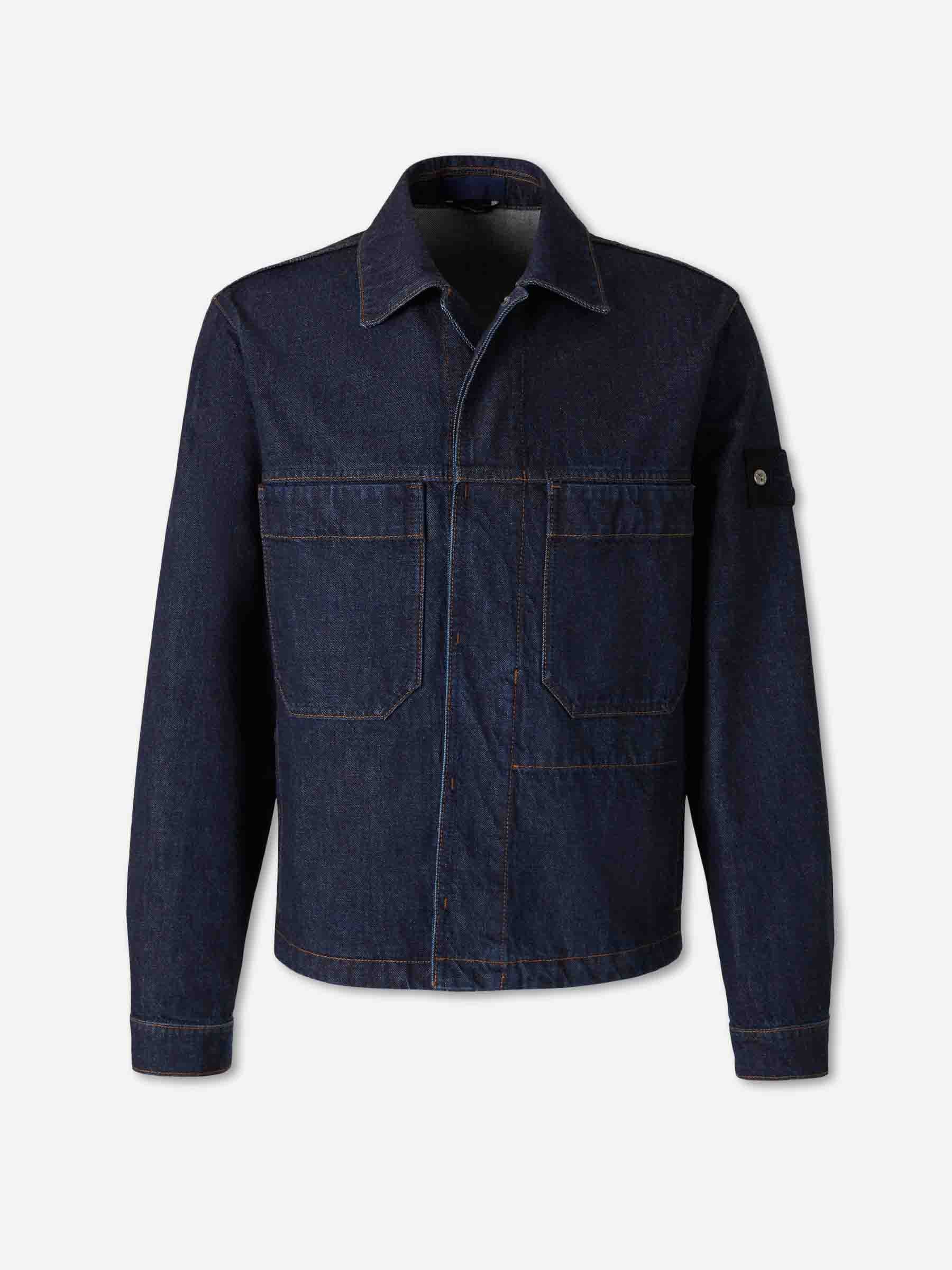 Denim Jacket Cotton Stone island – Гарантія оригінальності – боковий вид