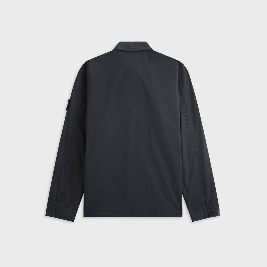 Stretch Cotton Overshirt Navy Blue Stone island оригінал – Купити в Україні – вид ззаду
