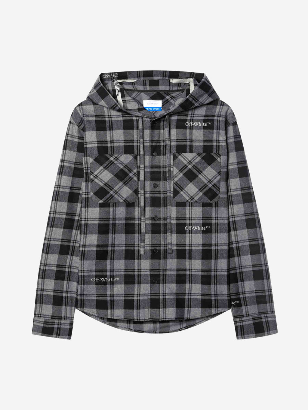 Checkered Overshirt Off-white оригінал – Купити в Україні – боковий вид