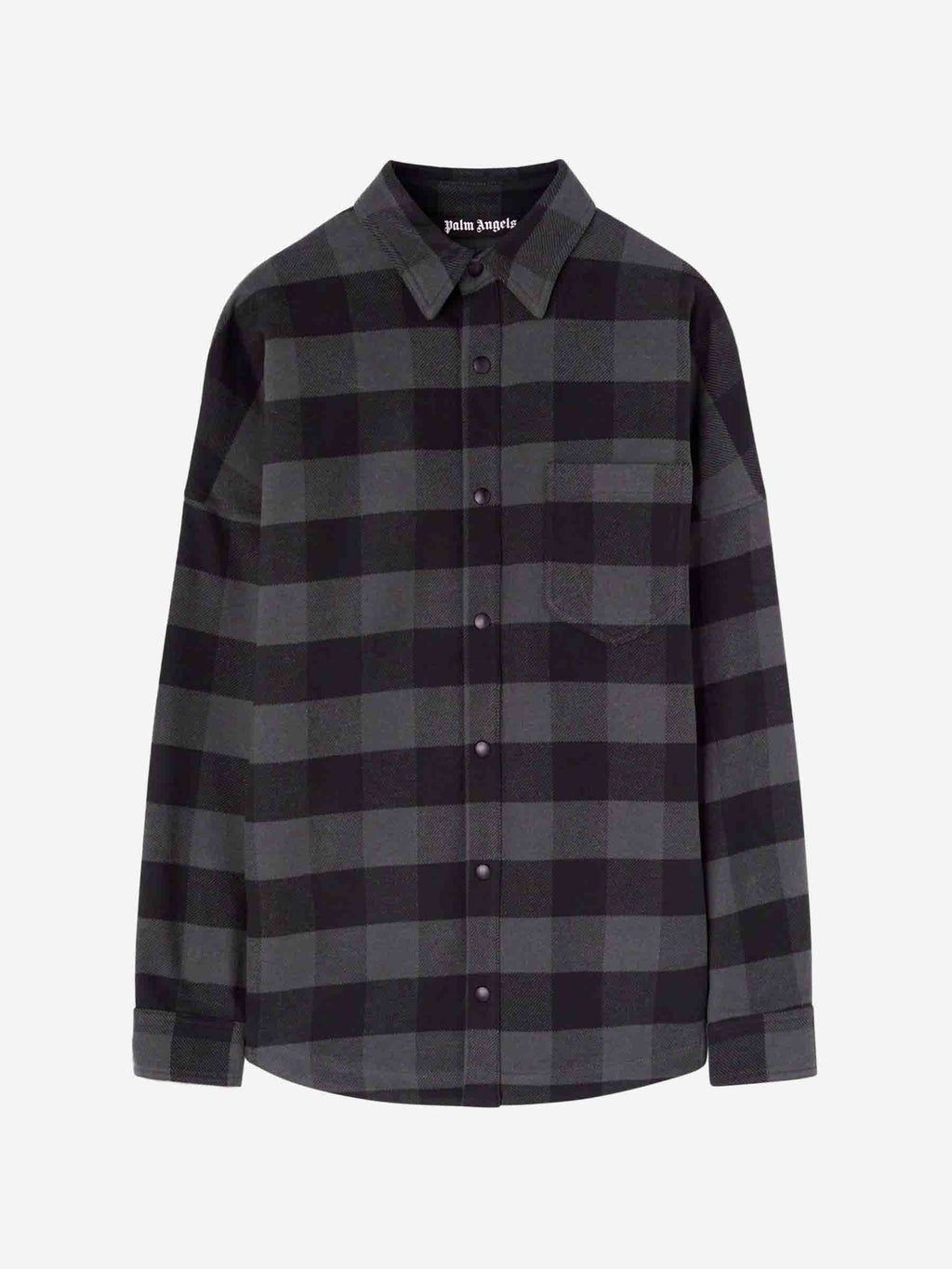 Оригінальна Checked Logo Overshirt Palm angels – боковий вид