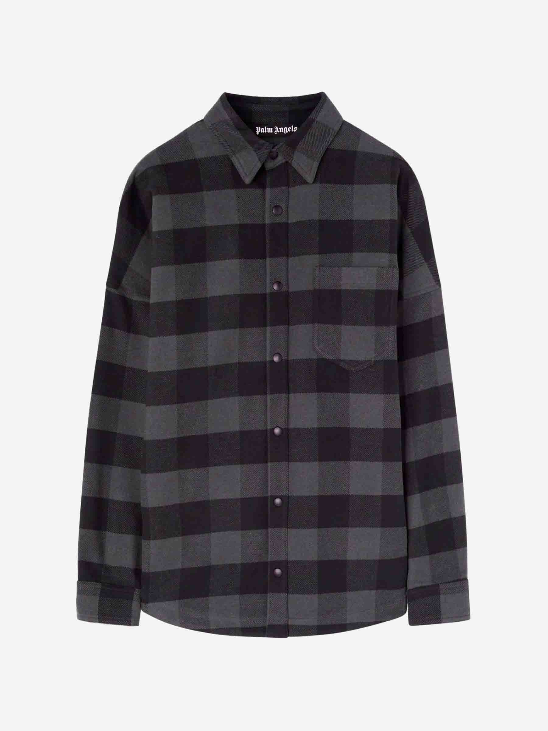 Оригінальна Checked Logo Overshirt Palm angels – боковий вид