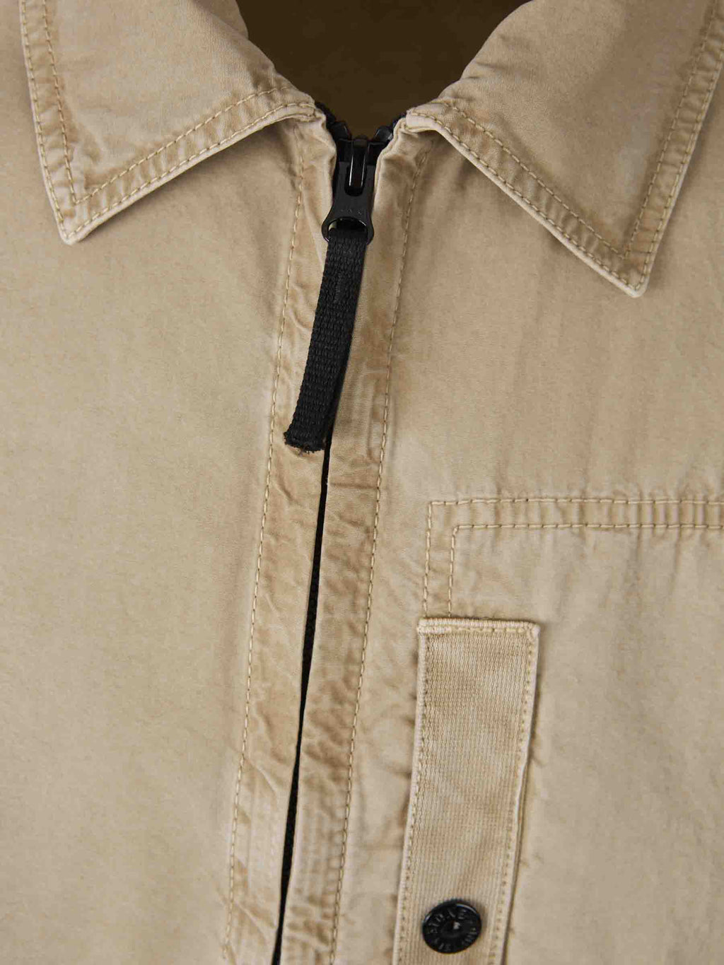 Оригінальна Cotton Zipper Overshirt Stone island – збільшений вид