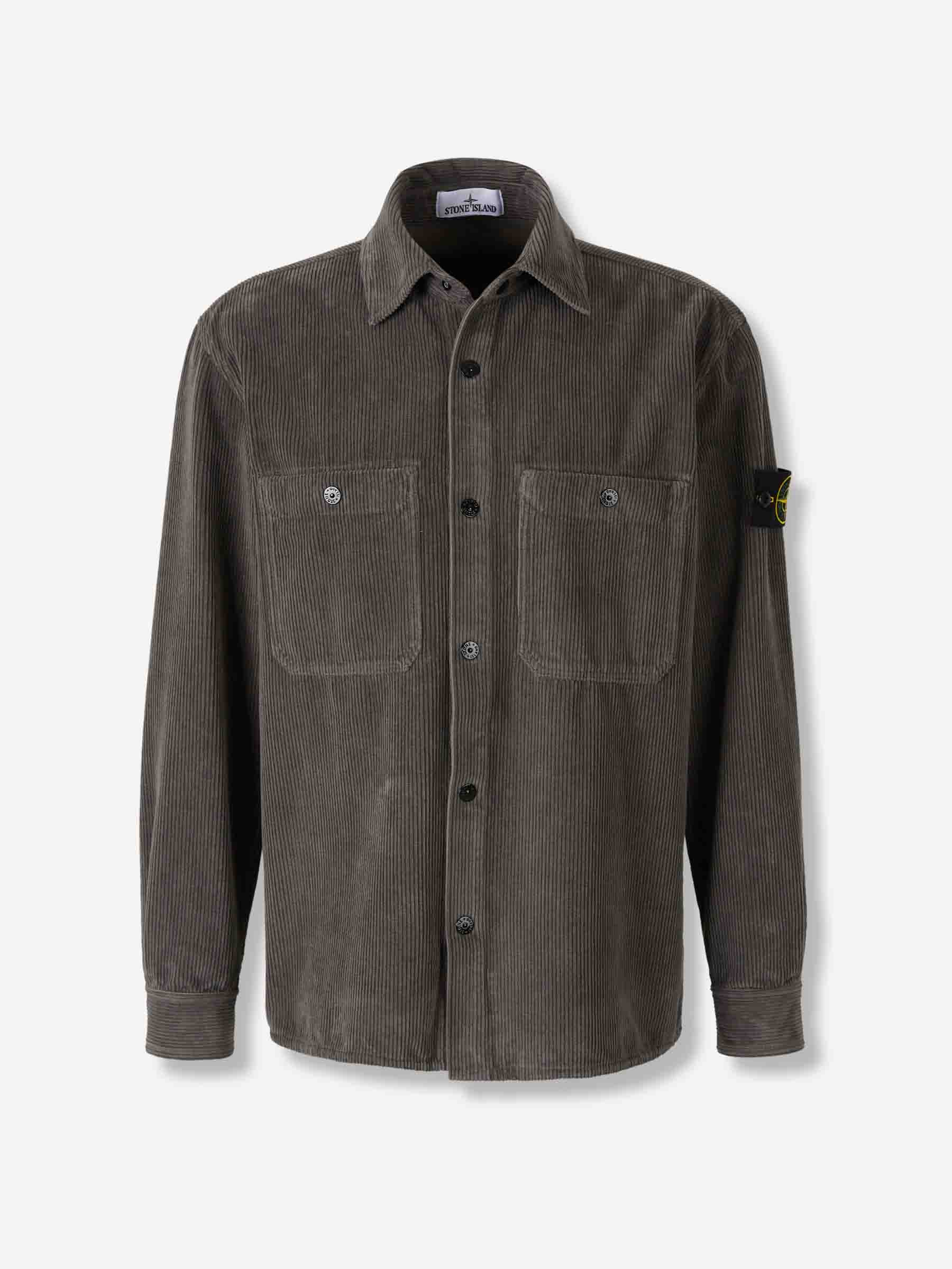 Оригінальна Corduroy Overshirt Stone island – боковий вид