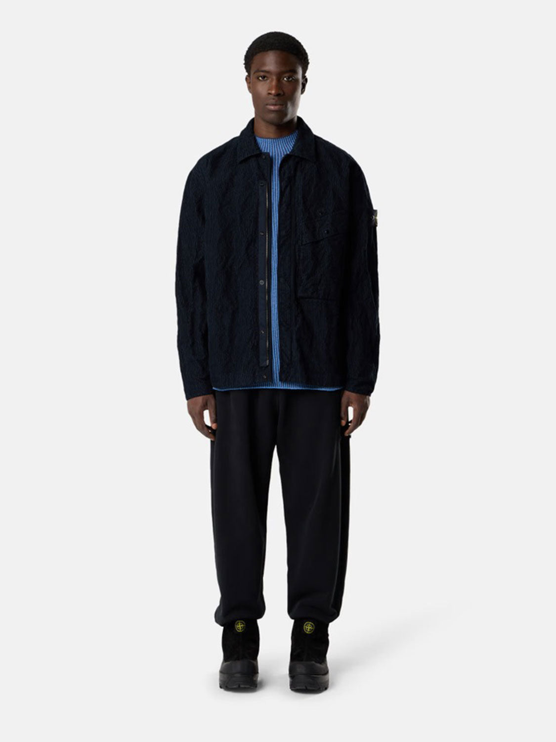 Wrincled Corduroy Over-Shirt Stone island – Гарантія оригінальності – вид ззаду