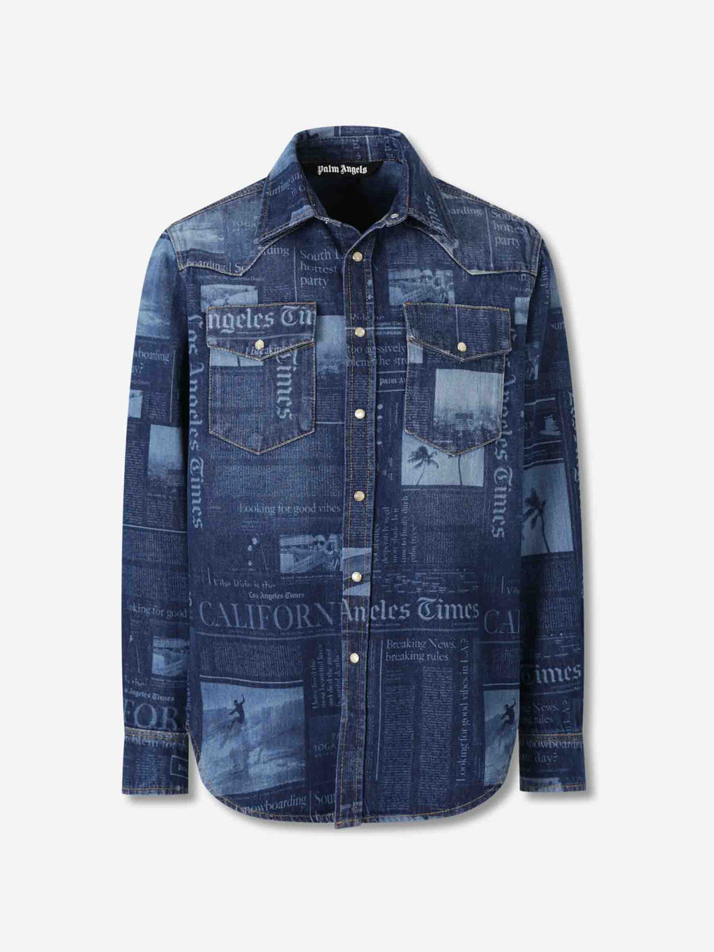 Chaqueta Denim Estampada Palm angels – Гарантія оригінальності – боковий вид