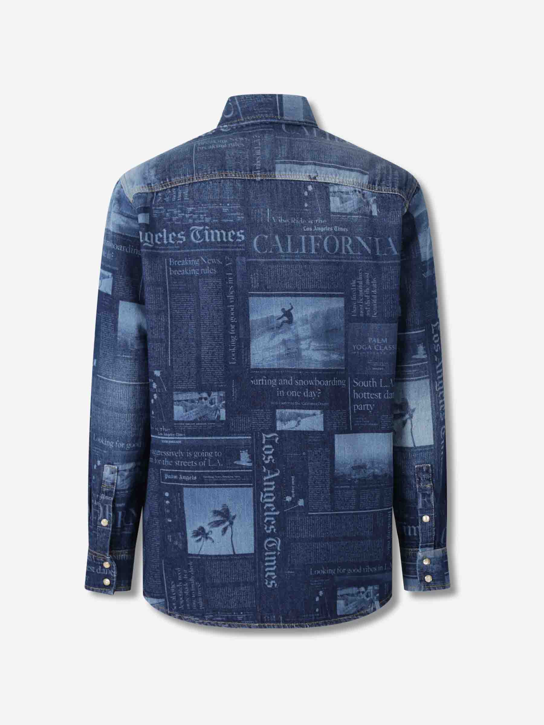 Chaqueta Denim Estampada Palm angels – Гарантія оригінальності – вид ззаду