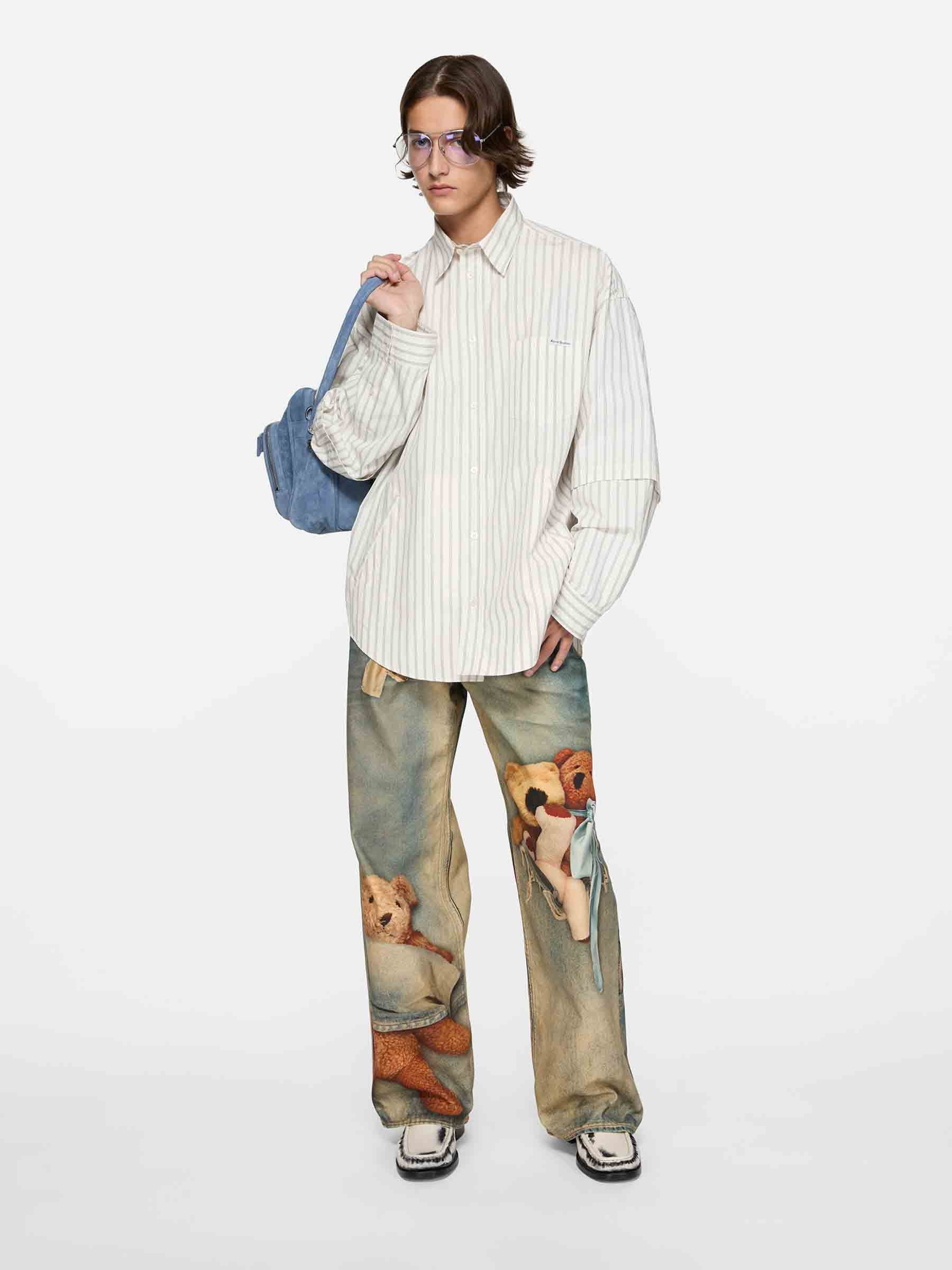 Оригінальна Casual Striped Shirt Acne studios – боковий вид