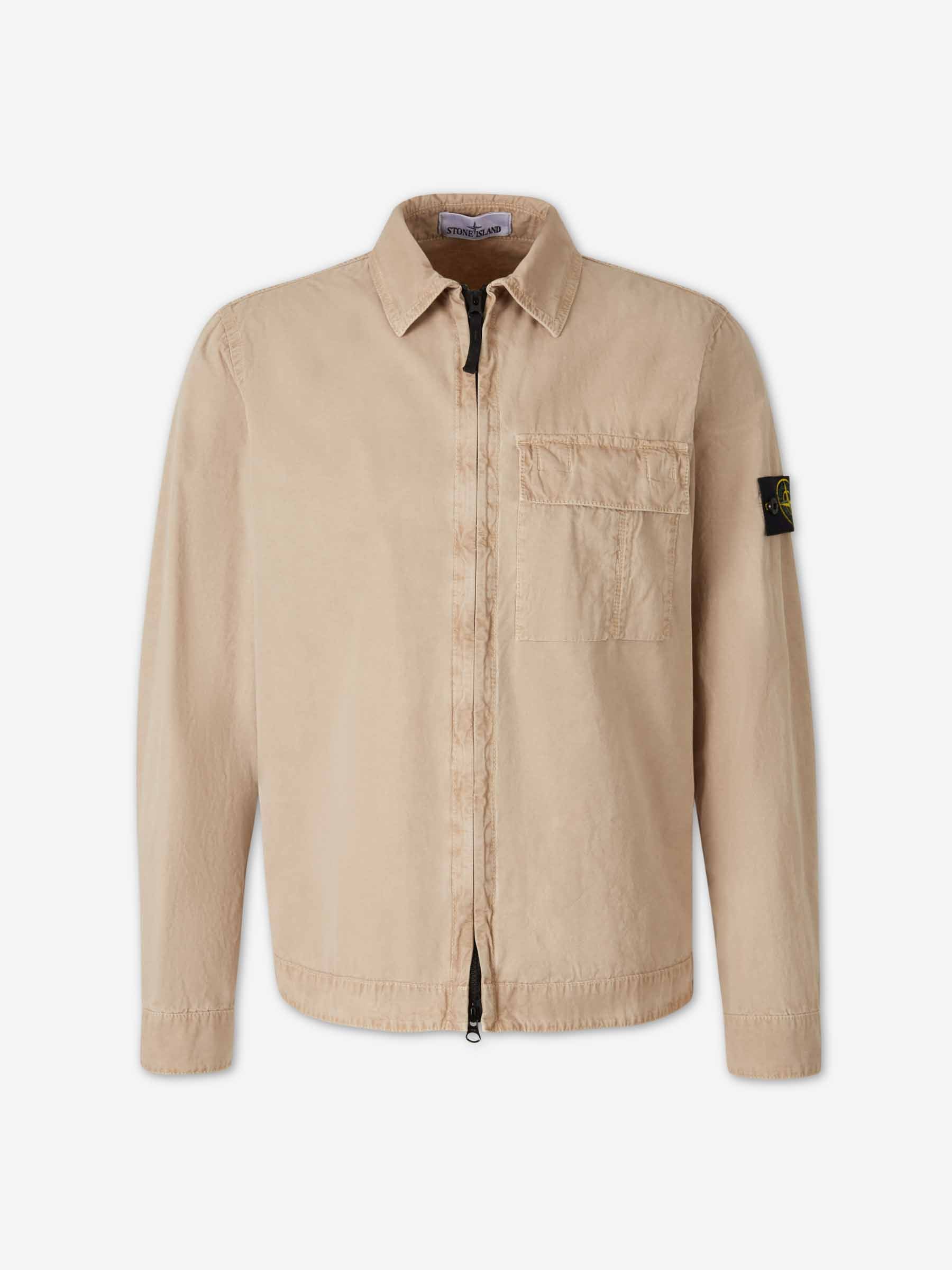 Organic Cotton Overshirt Stone island оригінал – Купити в Україні – боковий вид