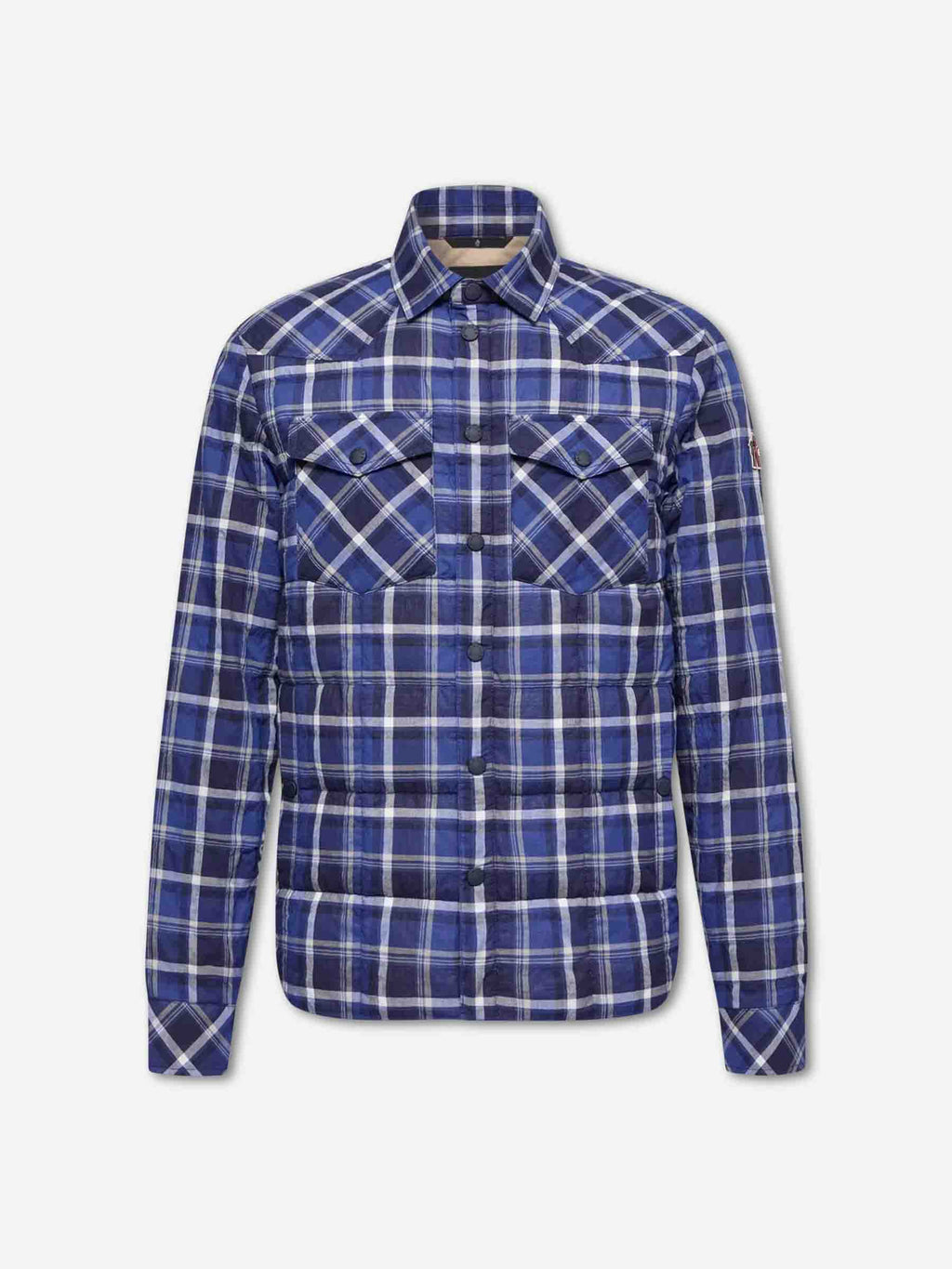 Quilted Plaid Overshirt Moncler – Гарантія оригінальності – боковий вид