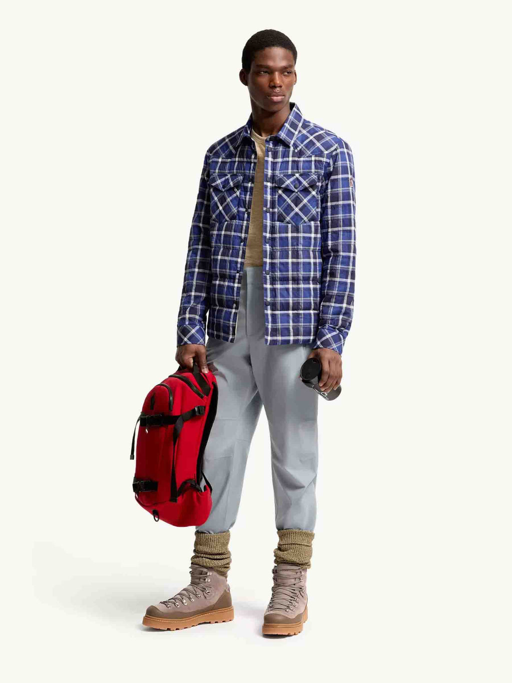 Quilted Plaid Overshirt Moncler – Гарантія оригінальності – вид ззаду