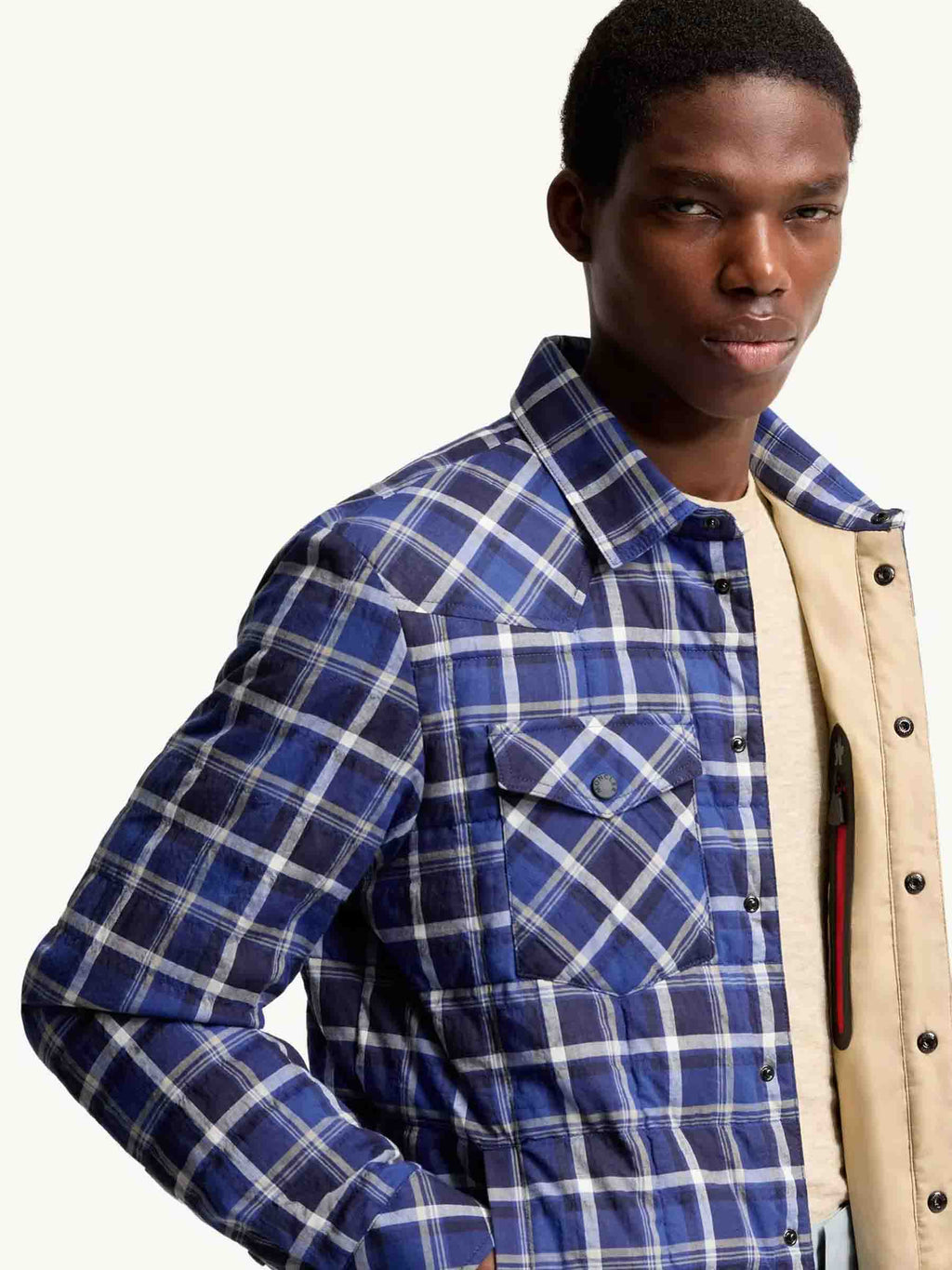 Quilted Plaid Overshirt Moncler – Гарантія оригінальності – збільшений вид