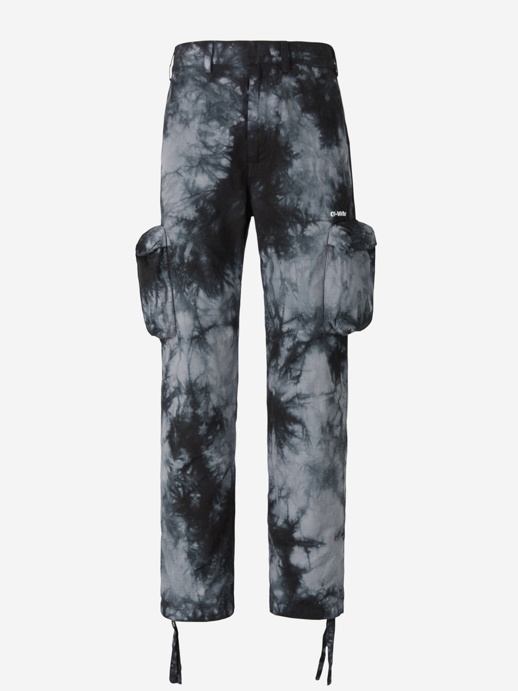 Оригінальна Tie Dye Cargo Trousers Off-white – боковий вид