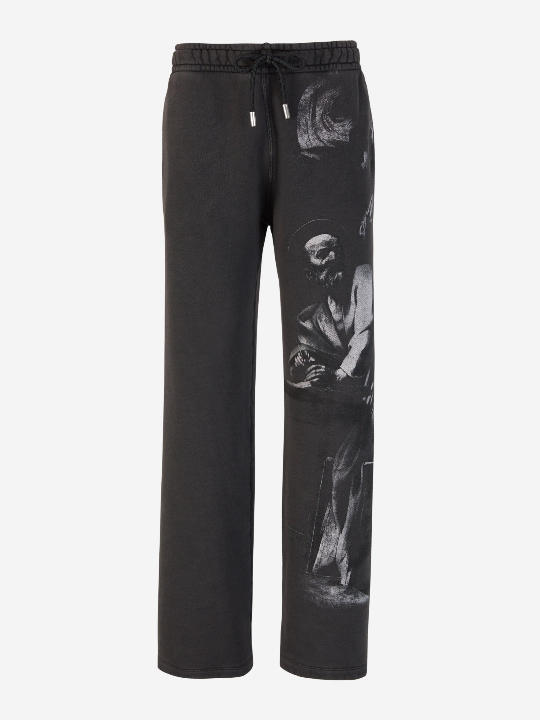 Printed Cotton Joggers Off-white оригінал – Купити в Україні – боковий вид