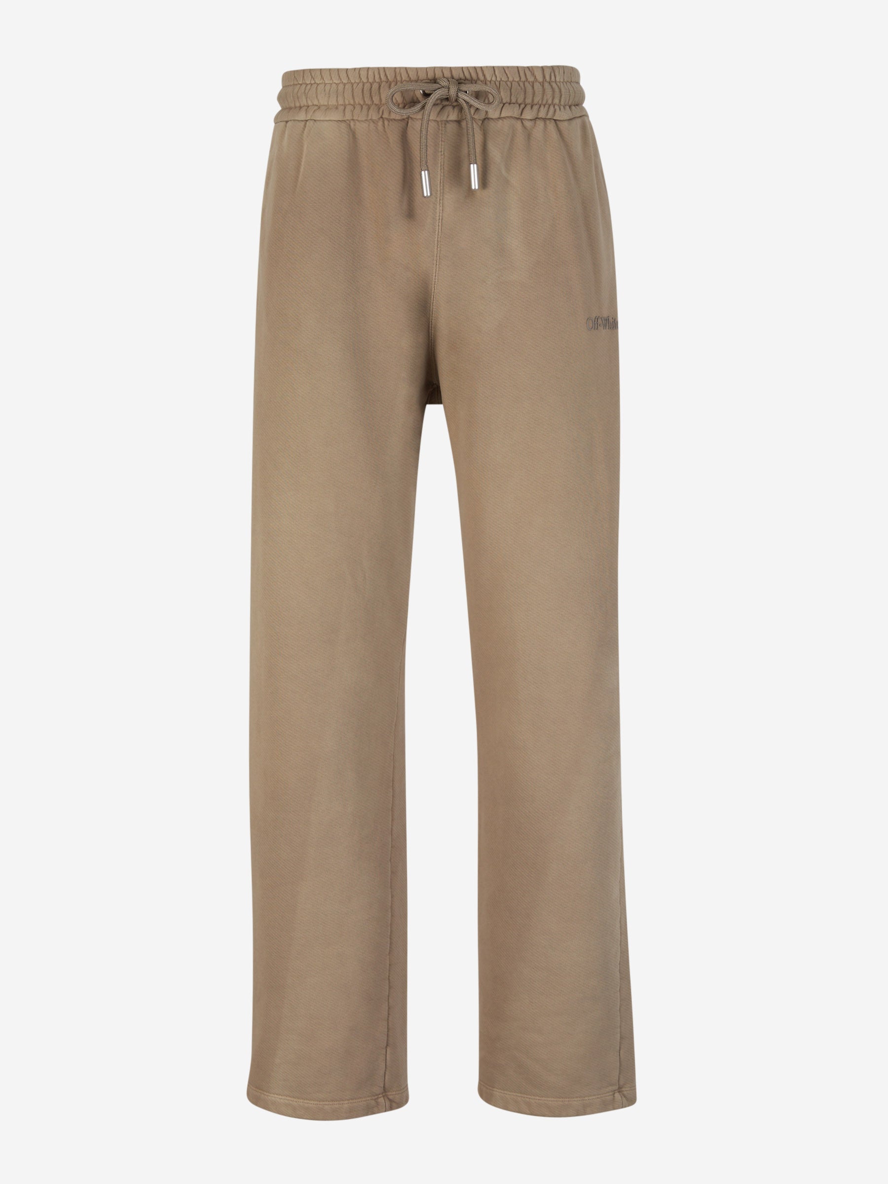Straight Cotton Joggers Off-white – Гарантія оригінальності – боковий вид