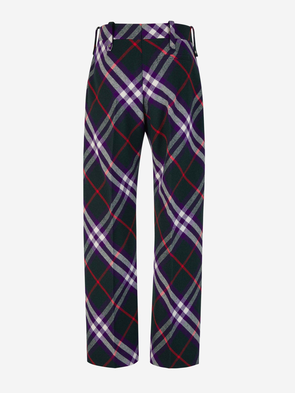 Checked Motif Wool Pants Burberry оригінал – Купити в Україні – вид ззаду