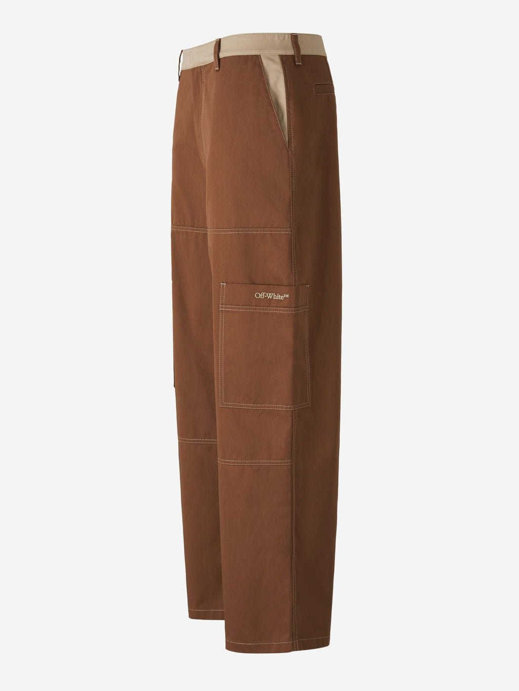 Оригінальна Two-Tone Cargo Pants Off-white – вид ззаду