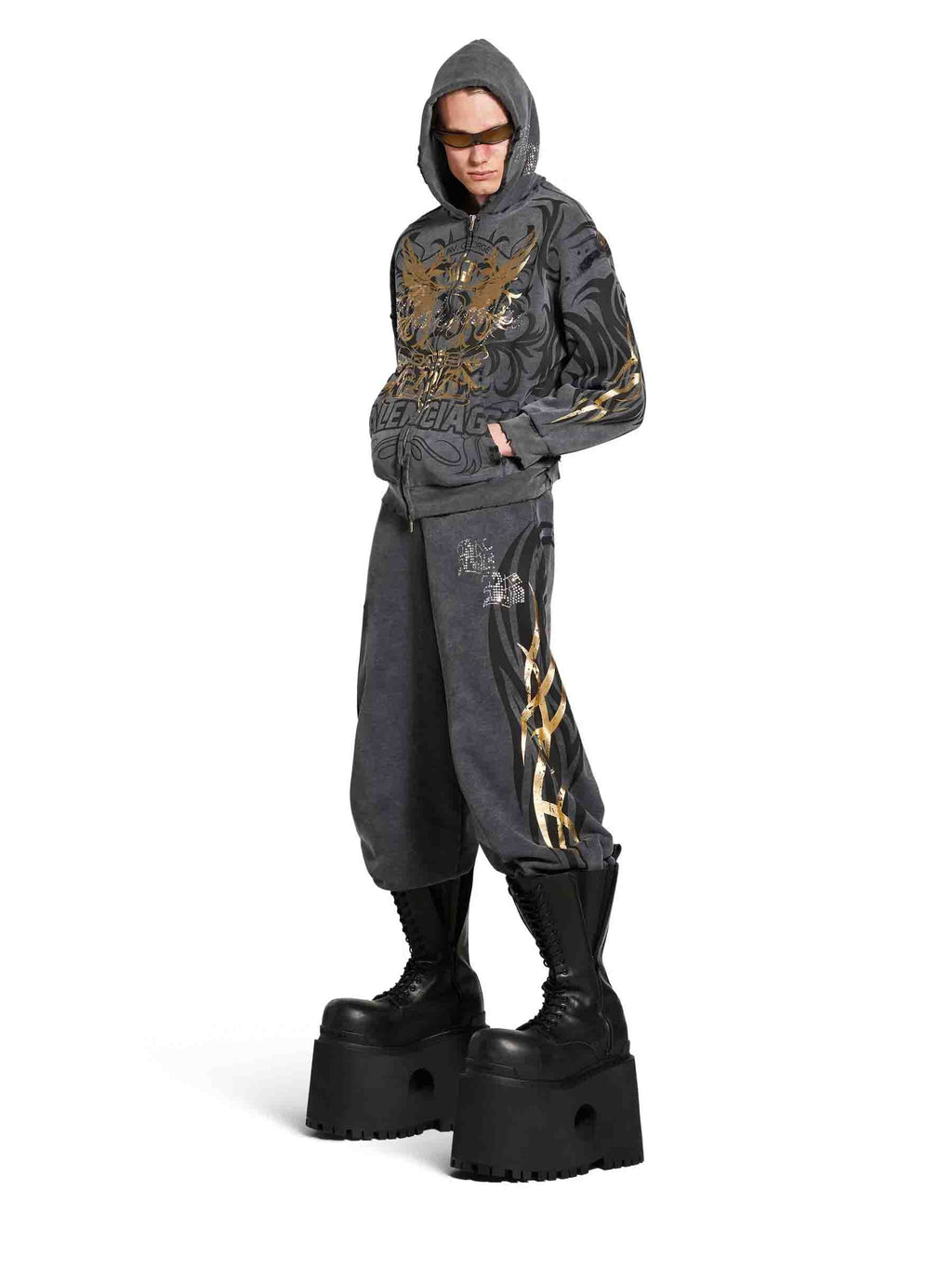 Tacky Gold Joggers Balenciaga оригінал – Купити в Україні – вид ззаду