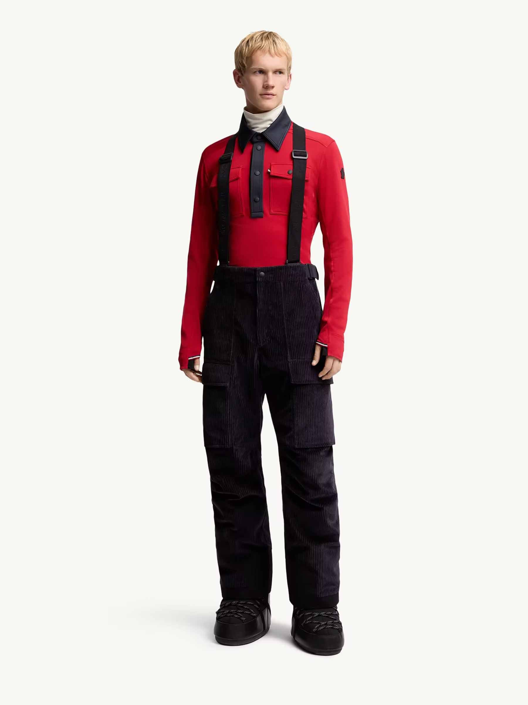 Corduroy Ski Bib Moncler – Гарантія оригінальності – вид ззаду