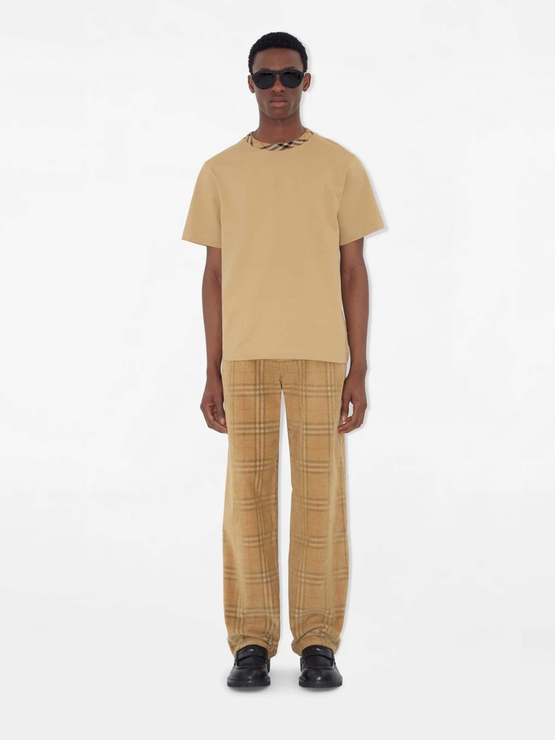 Оригінальна Checked Corduroy Trousers Burberry – вид ззаду