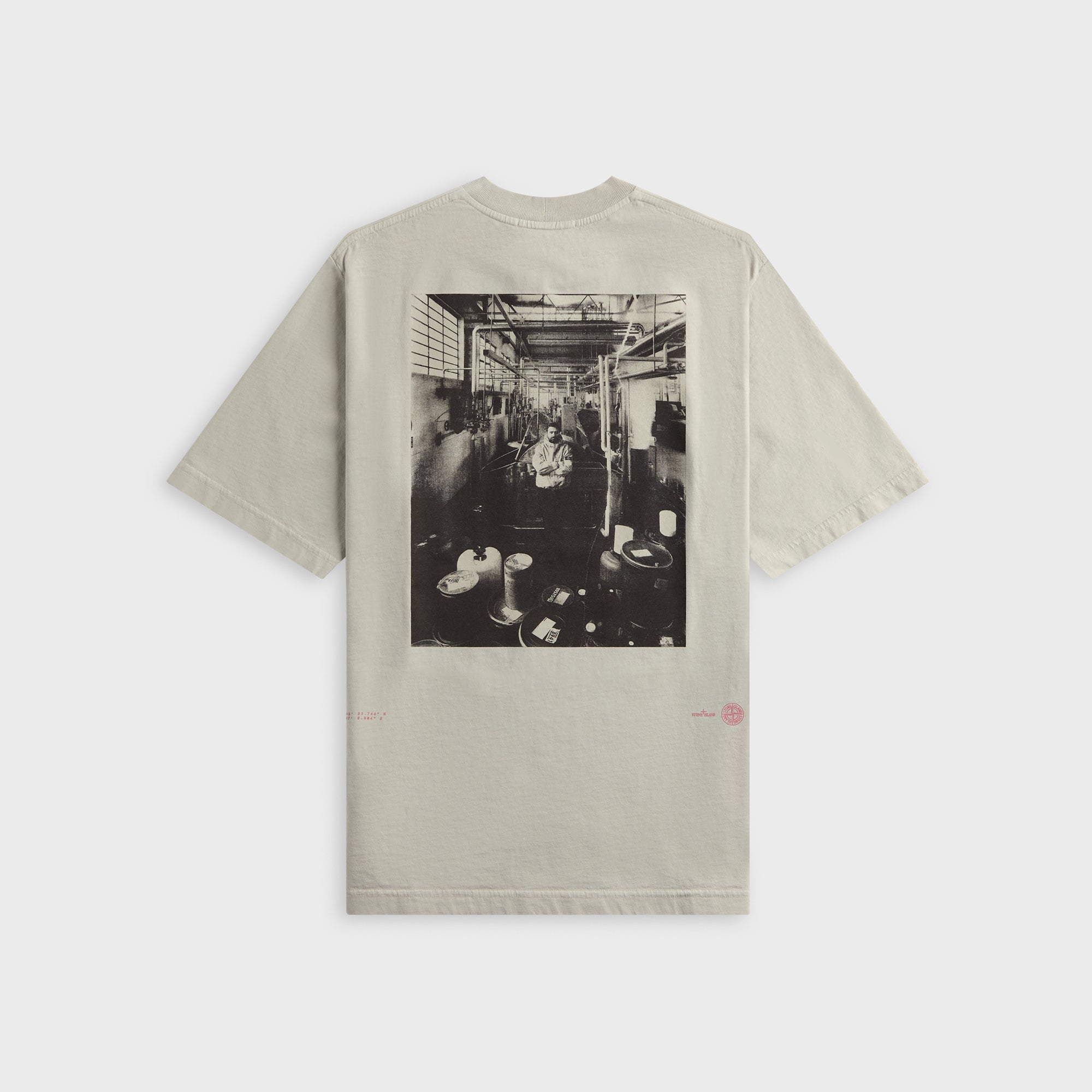 Оригінальна Carlo Print Tee Pearl Grey Stone island – вид ззаду
