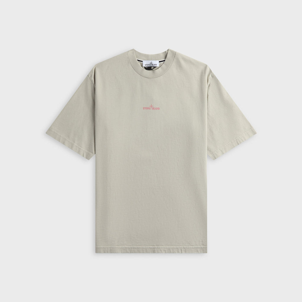 Оригінальна Carlo Print Tee Pearl Grey Stone island – боковий вид