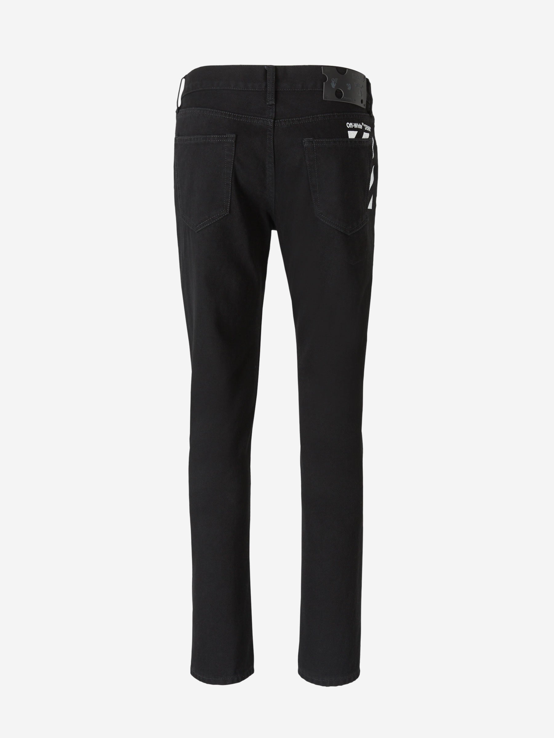 Straight Logo Jeans Off-white – Гарантія оригінальності – вид ззаду