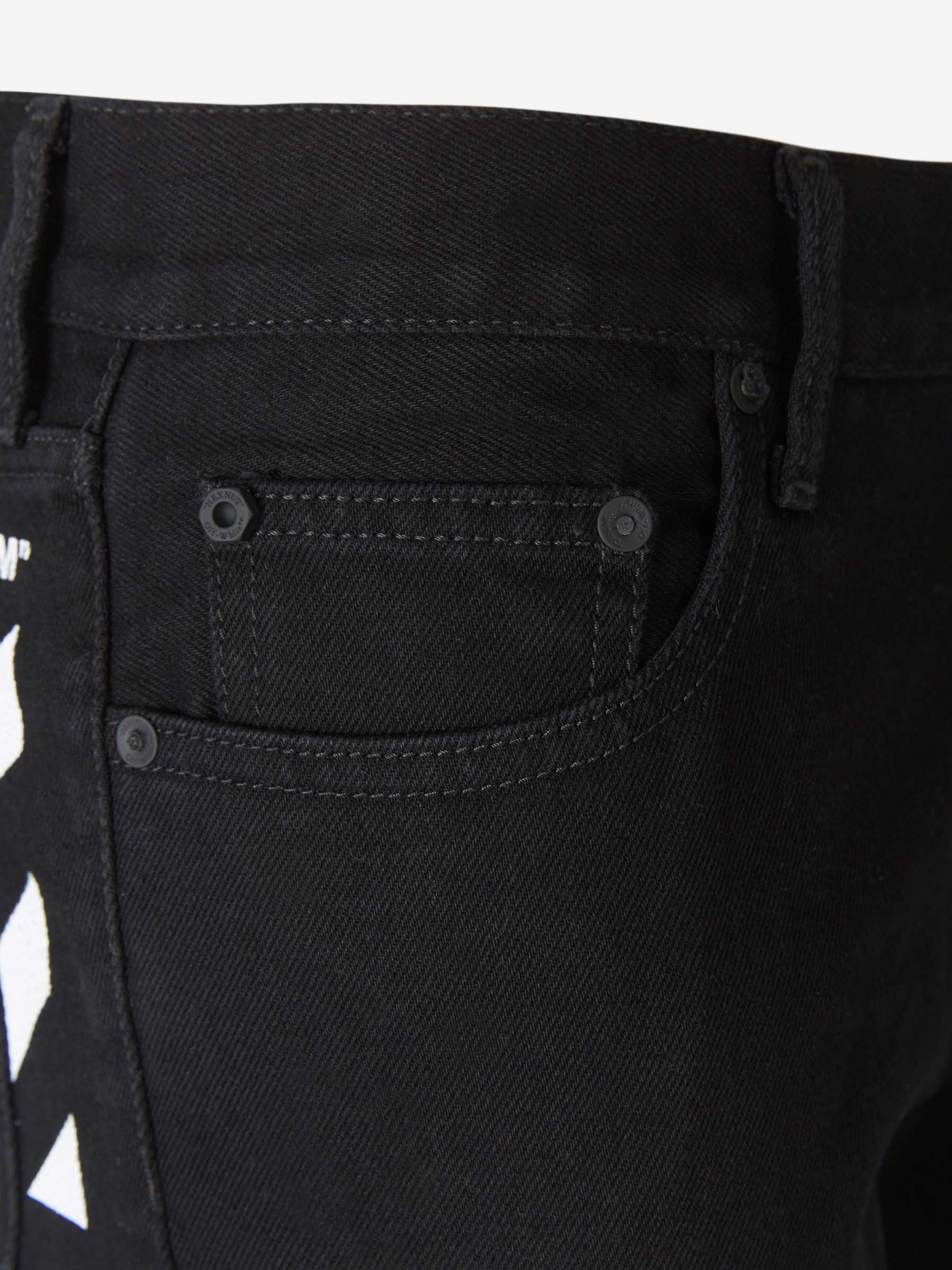 Straight Logo Jeans Off-white – Гарантія оригінальності – детальний вид