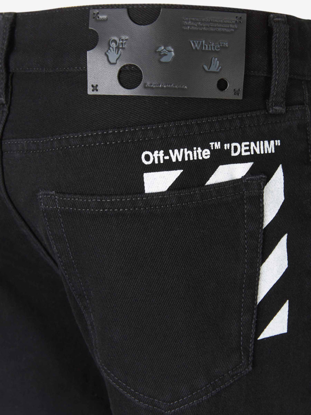 Straight Logo Jeans Off-white – Гарантія оригінальності – збільшений вид