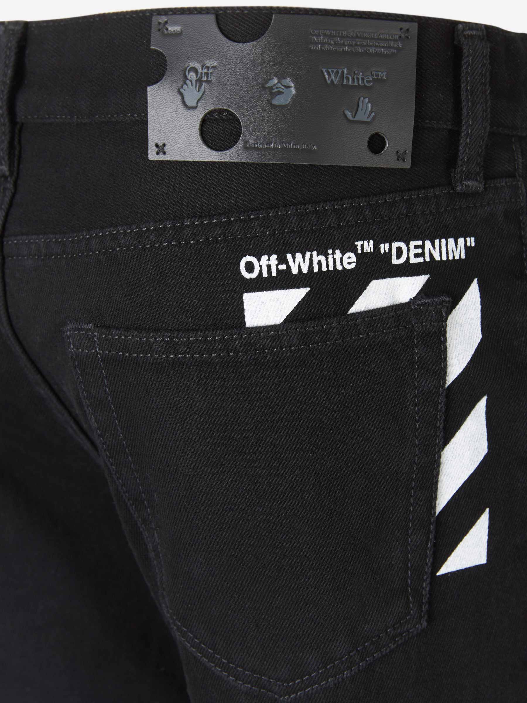 Straight Logo Jeans Off-white – Гарантія оригінальності – збільшений вид