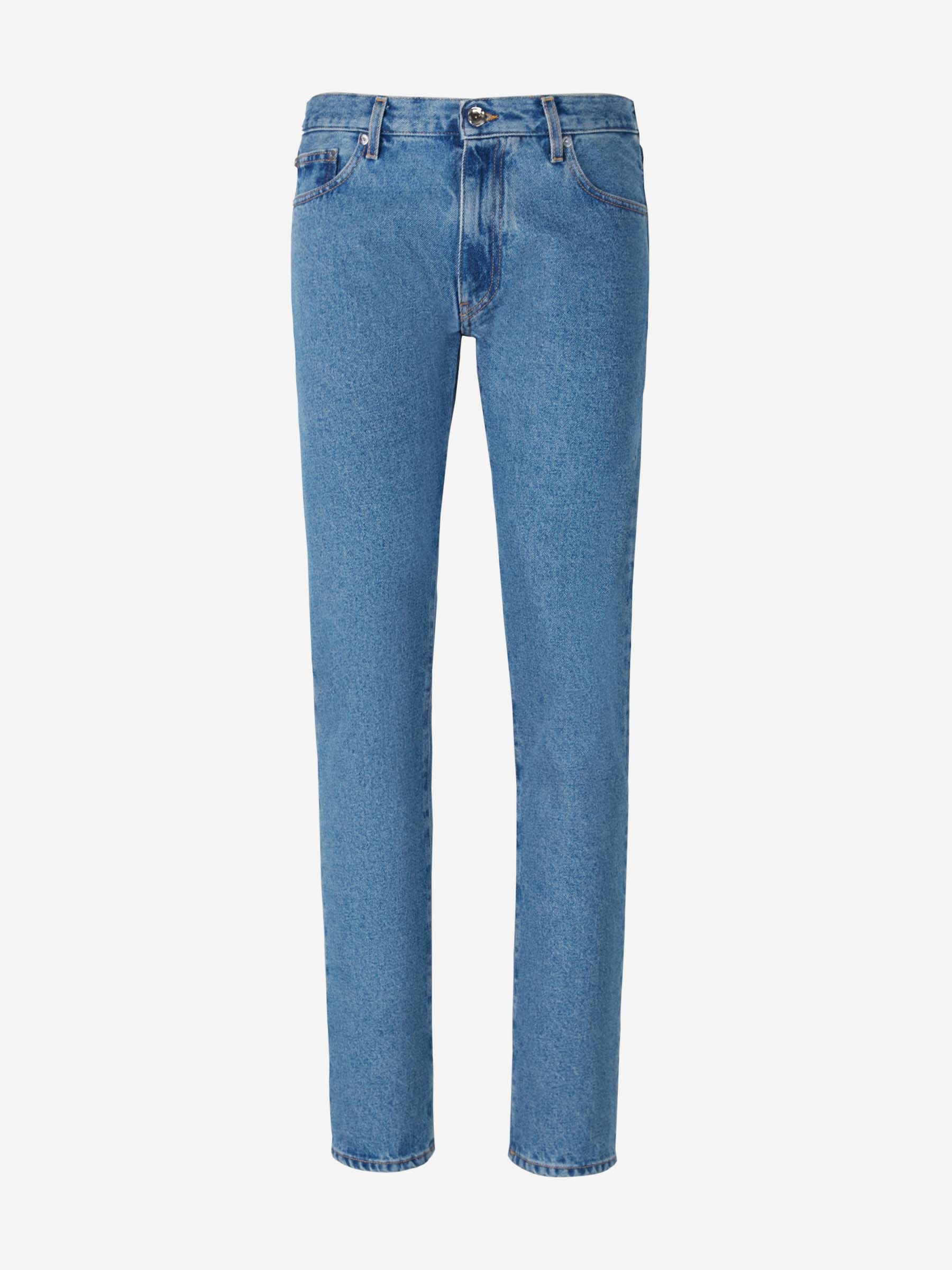 Оригінальна Diagonal Stripes Jeans Off-white – боковий вид