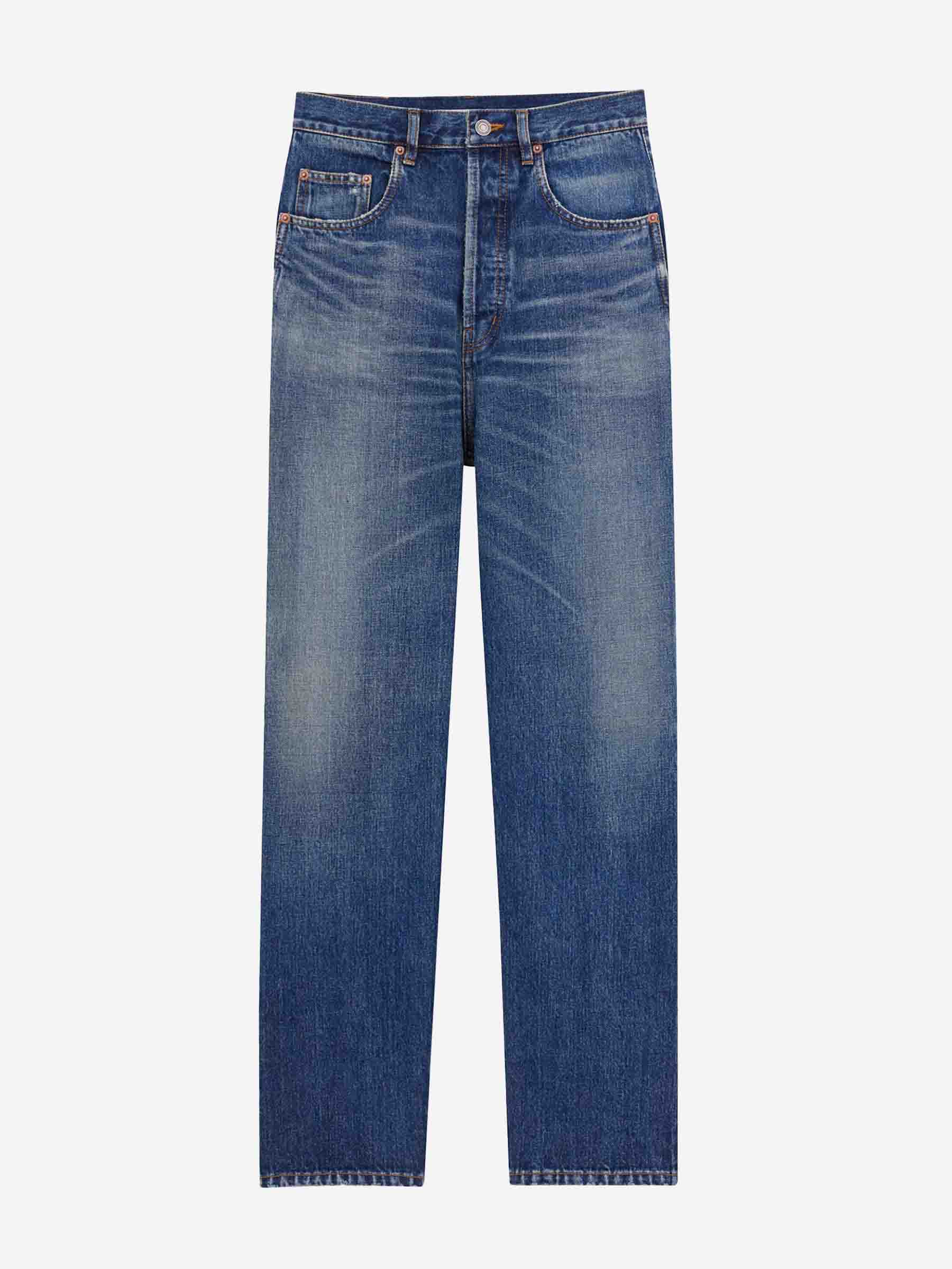 Straight Cotton Jeans Saint laurent – Гарантія оригінальності – боковий вид