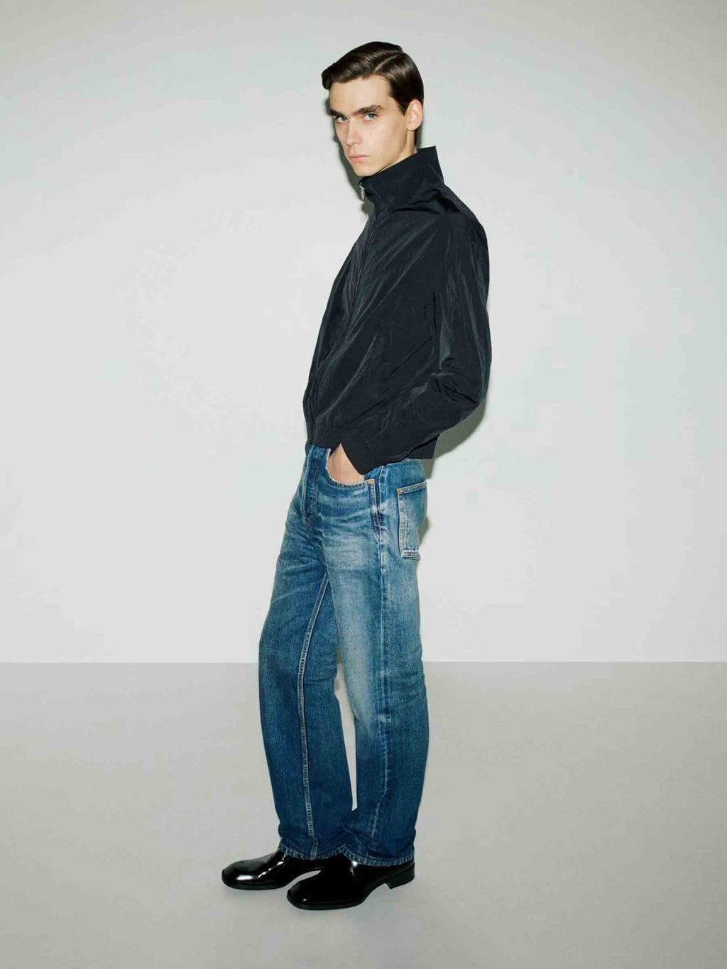 Straight Cotton Jeans Saint laurent – Гарантія оригінальності – вид ззаду
